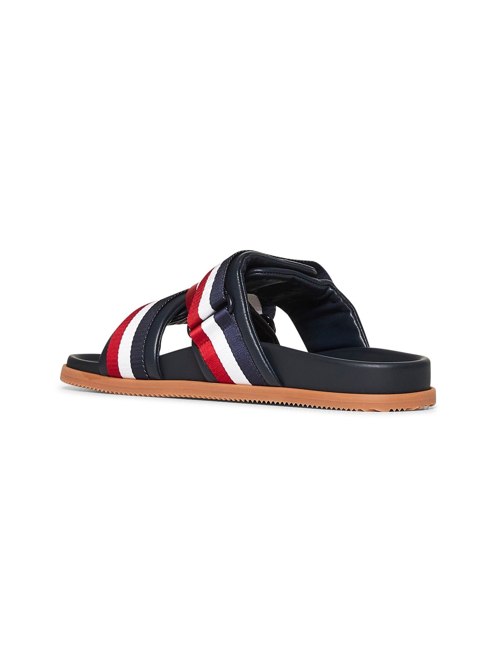 Blue leather Mon Summer sliders - 3