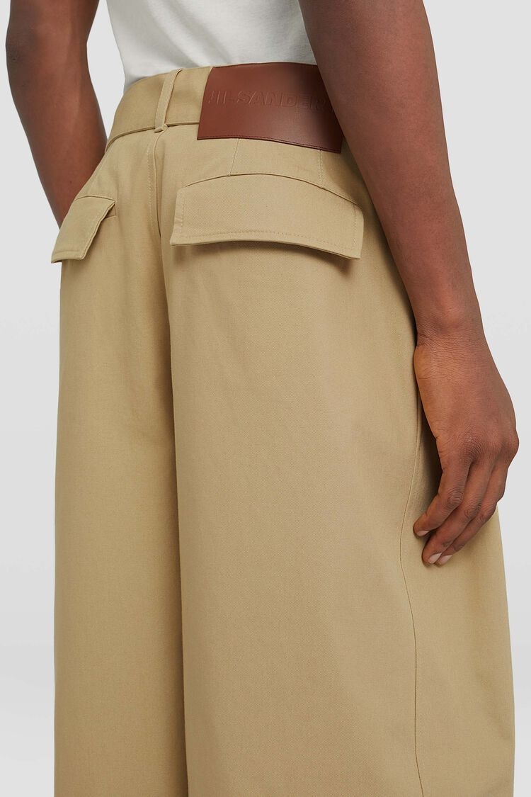 パンツ Jil Sander Gabardine belt pants JIL SANDER - Cotton Gabardine Relaxed Fit Pants Jil Sander