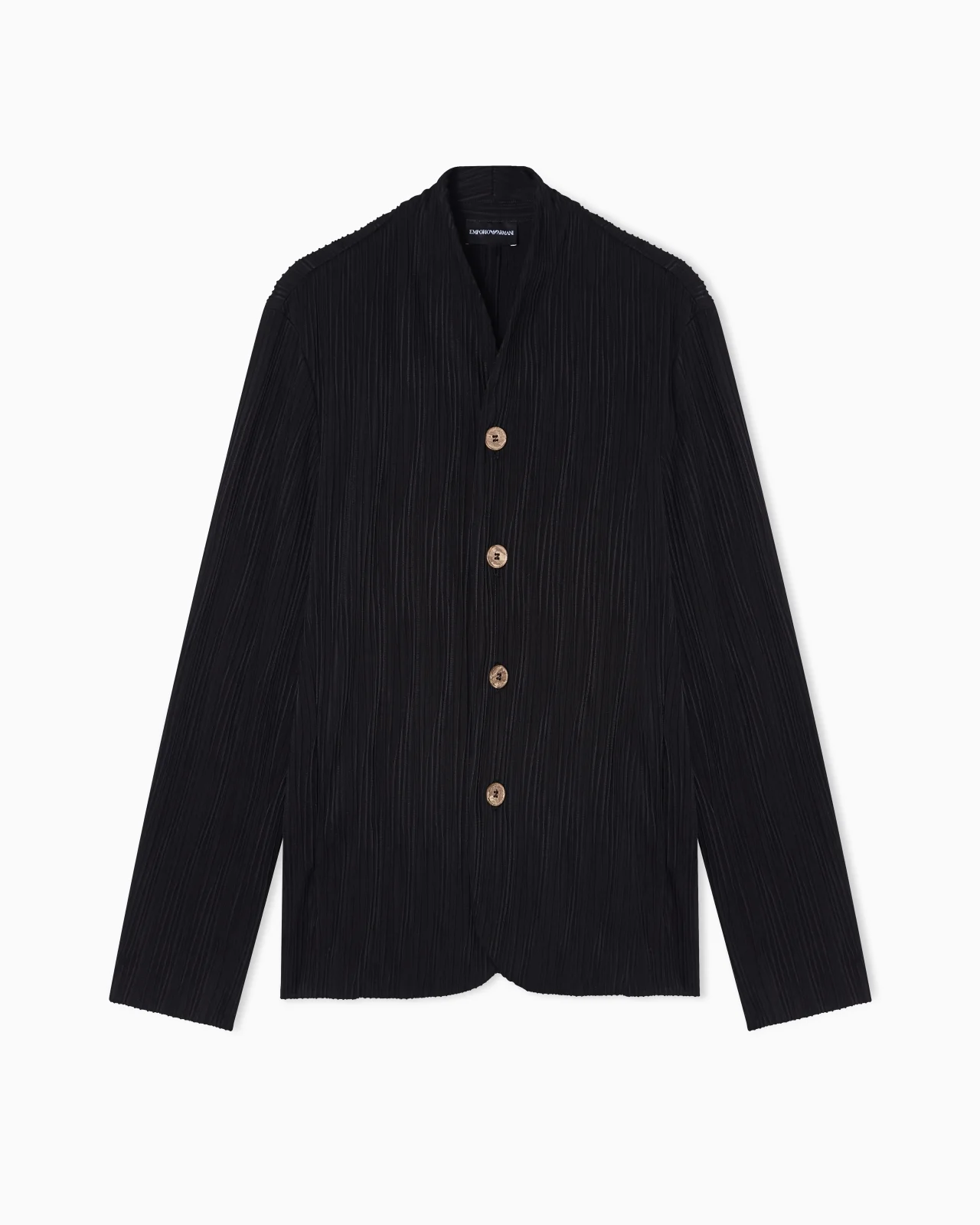 PLEATED EFFECT FABRIC BLAZER - 1