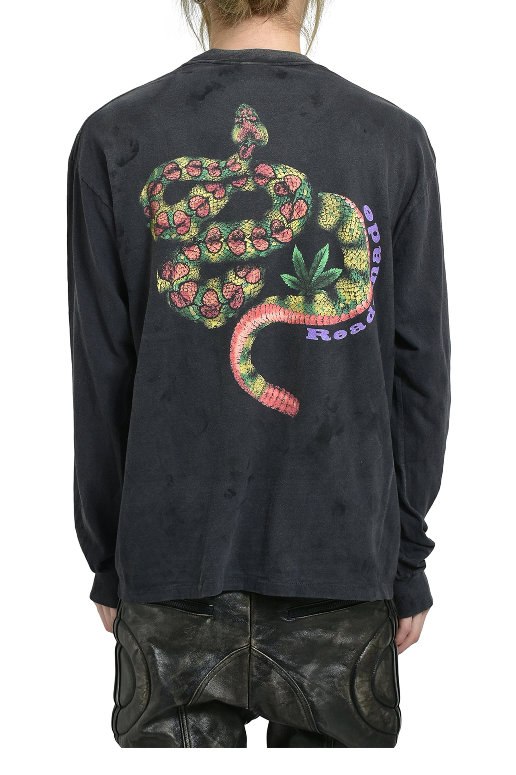 L/S T-SHIRT SNAKE BLK - 2