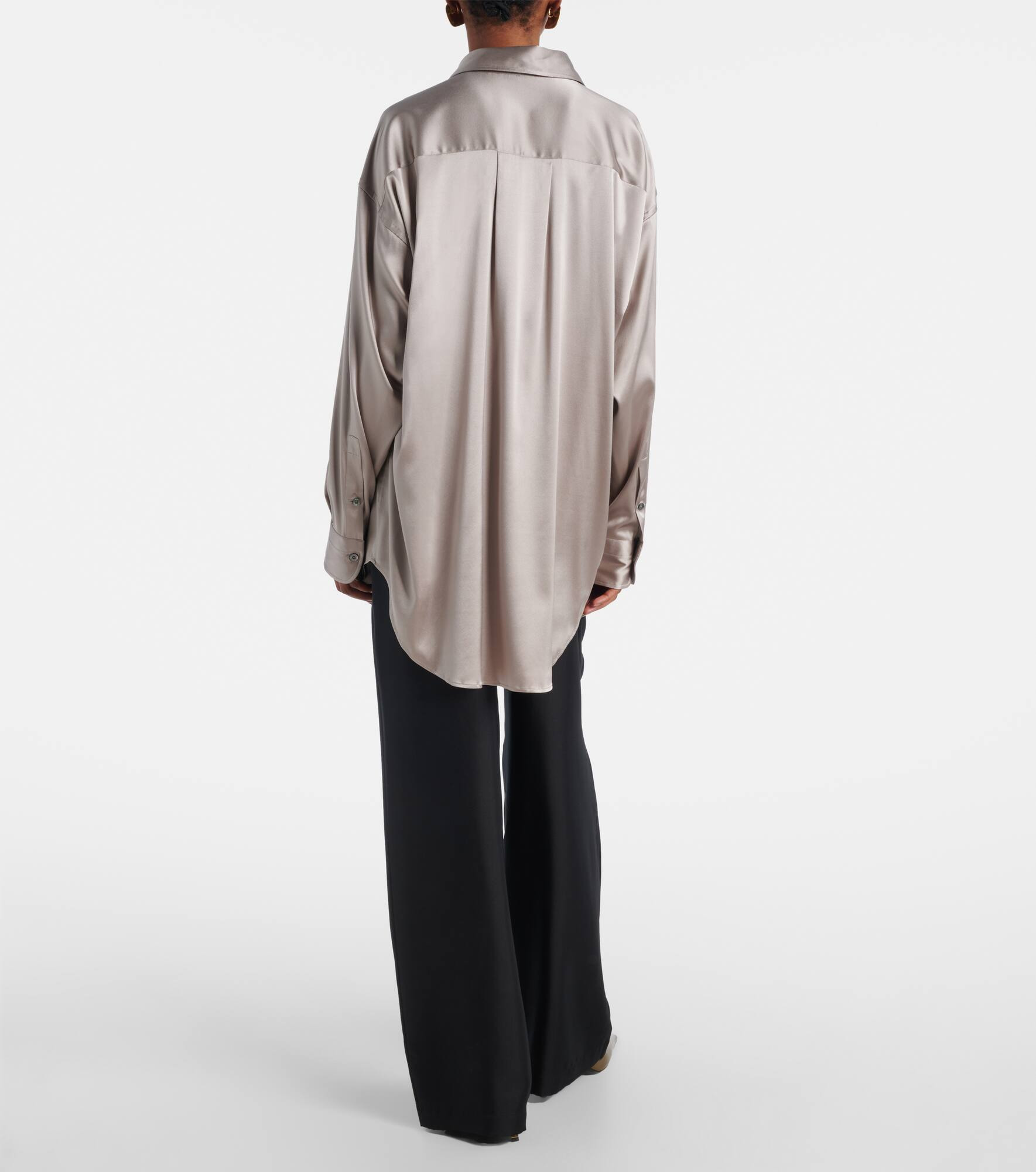 Silk-blend satin shirt - 3