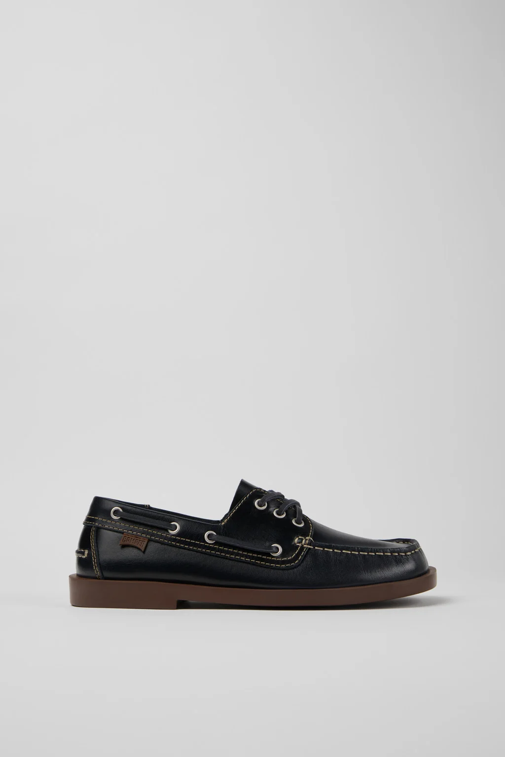 Don Blue Leather Moccasin Shoes for Men. - 1
