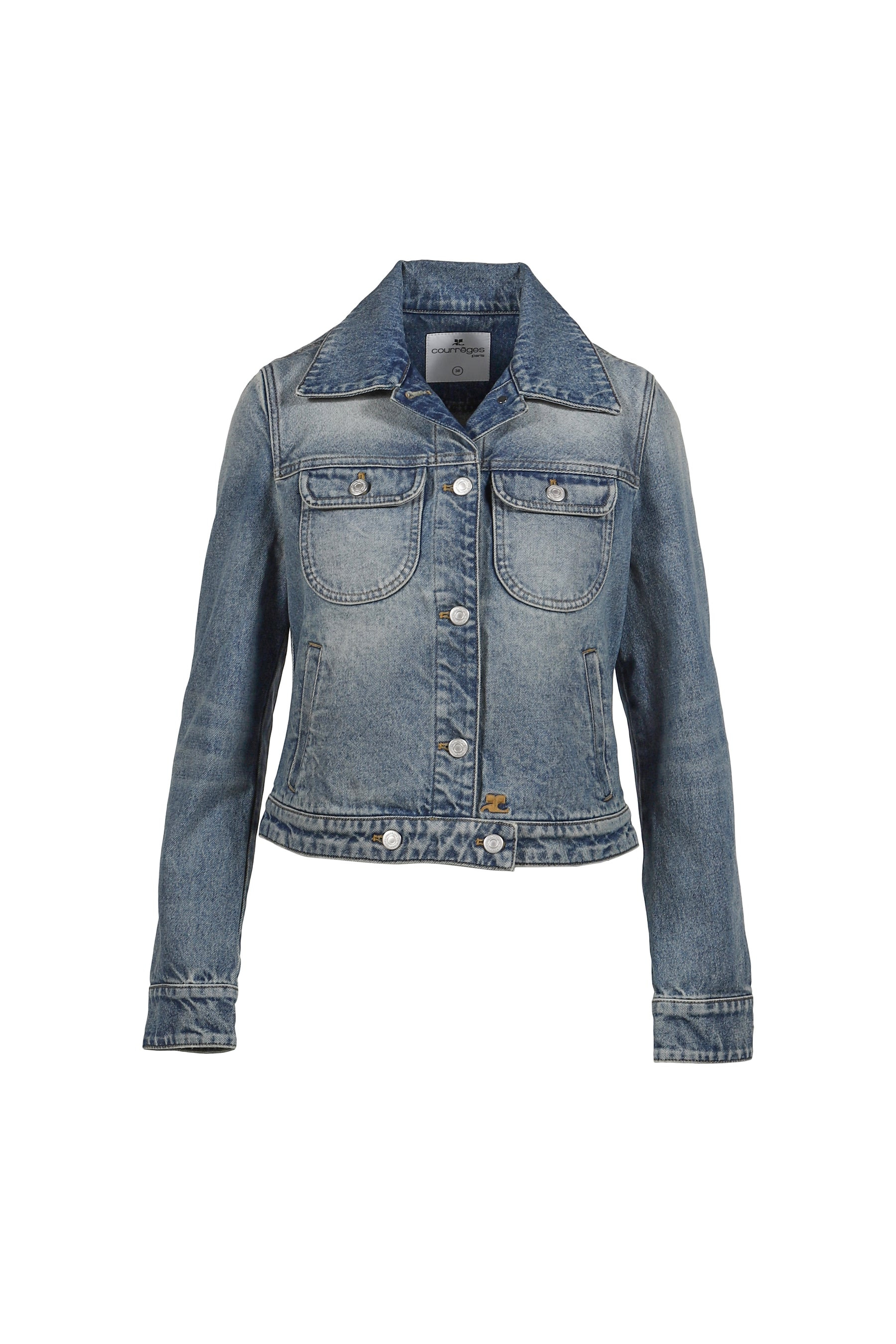 SIGNATURE DENIM TRUCKER JACKET / VINTAGE MEDIUM BLU - 2
