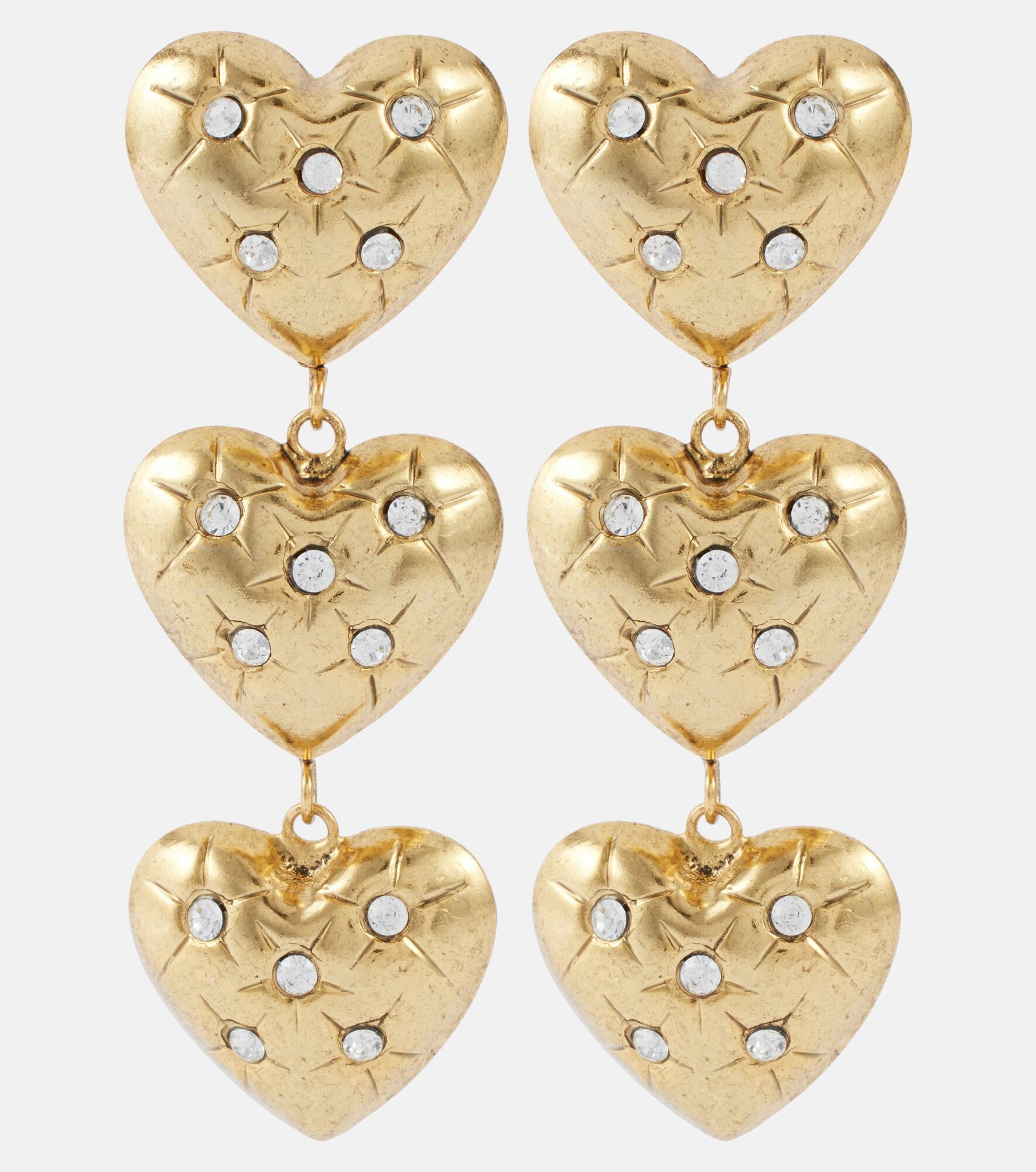 Harlow crystal-embellished drop earrings - 1