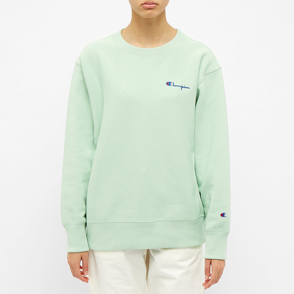 Champion Reverse Weave Women's Small Script Logo Crew Sweat - 3