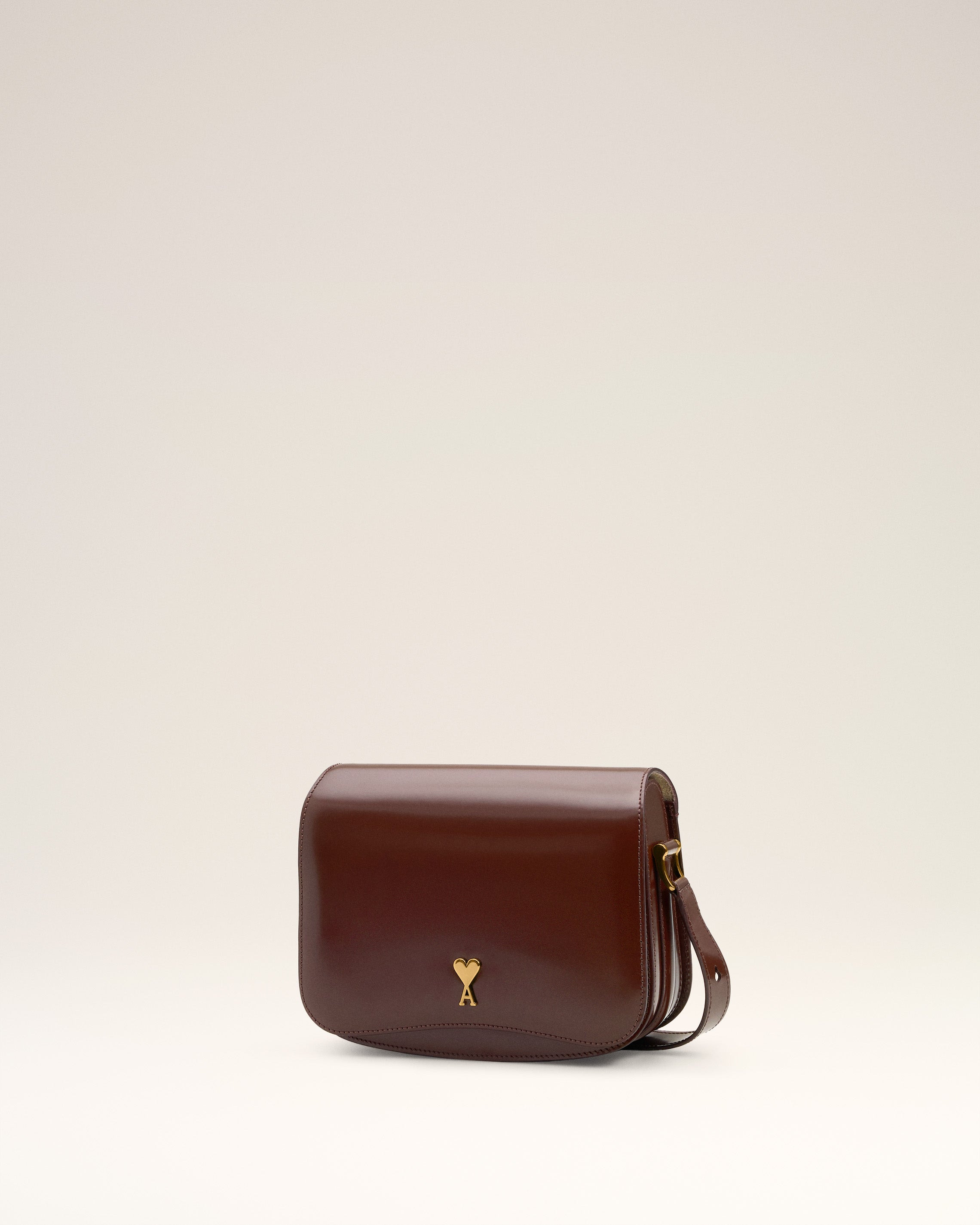 BURGUNDY GLAZED LEATHER PARIS PARIS BAG - 3