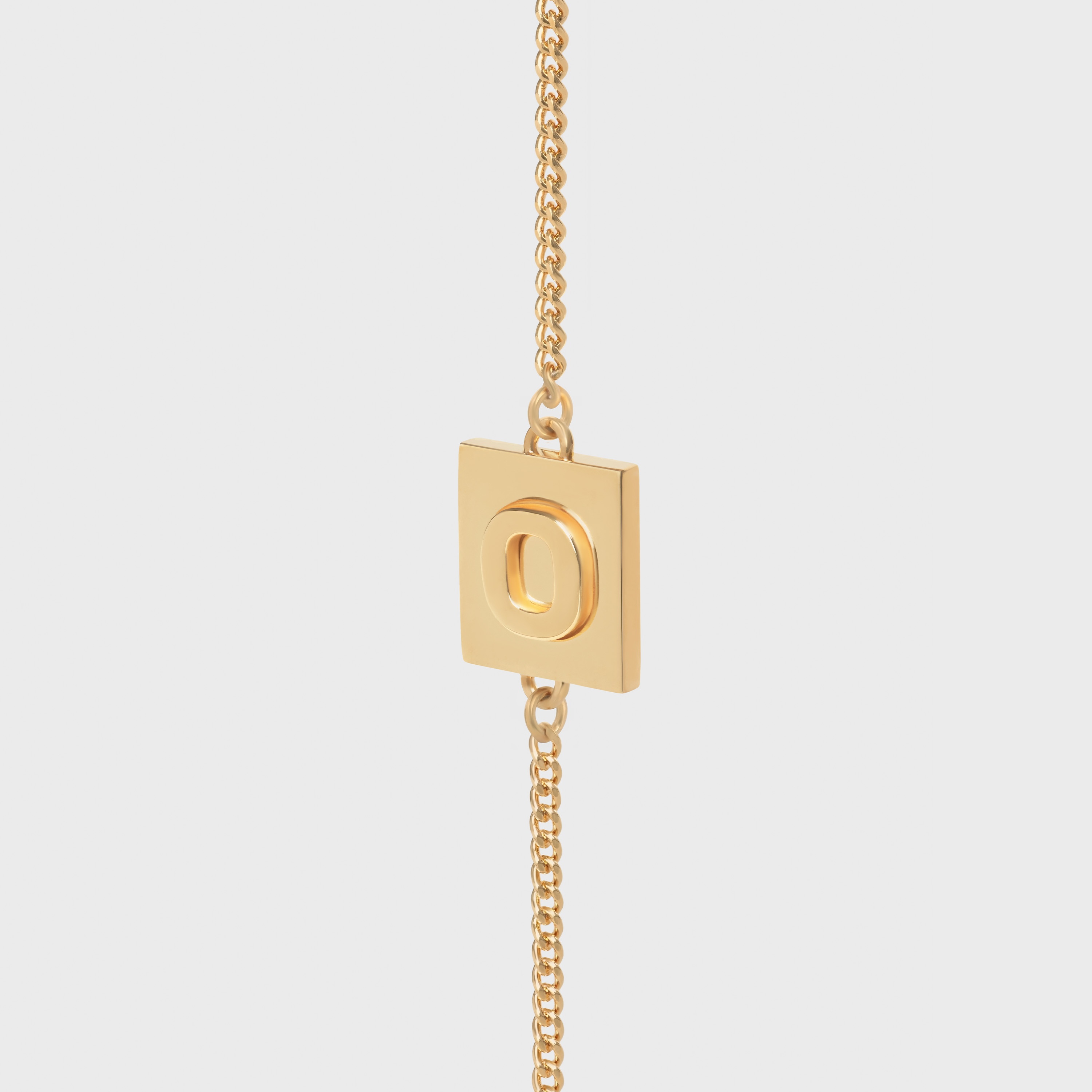 Alphabet O Bracelet in Brass with Gold Finish - 1