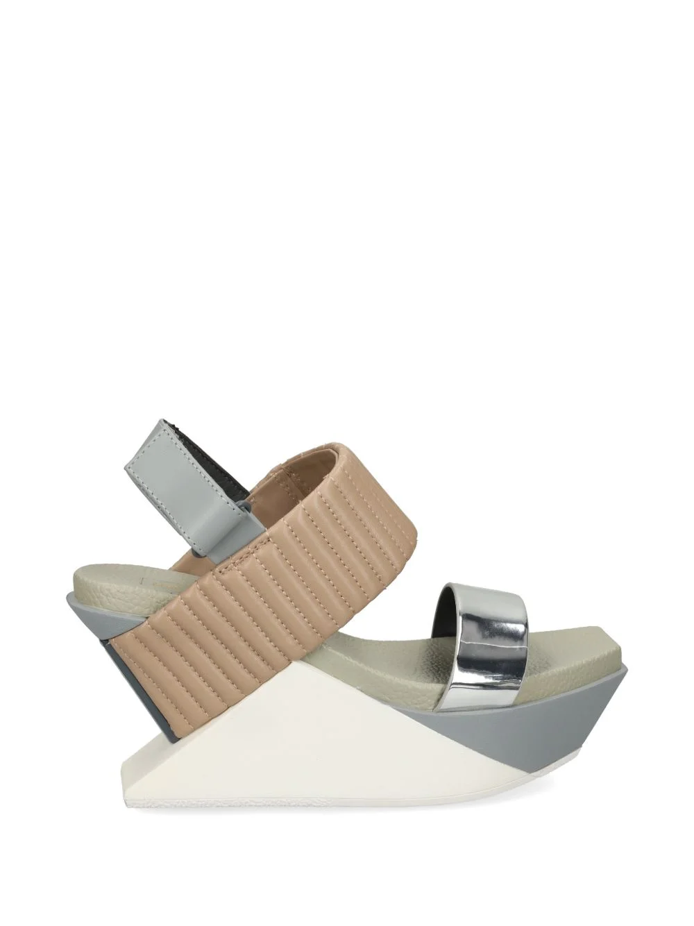 Delta Wedge Puffier quilted metallic sandals - 1