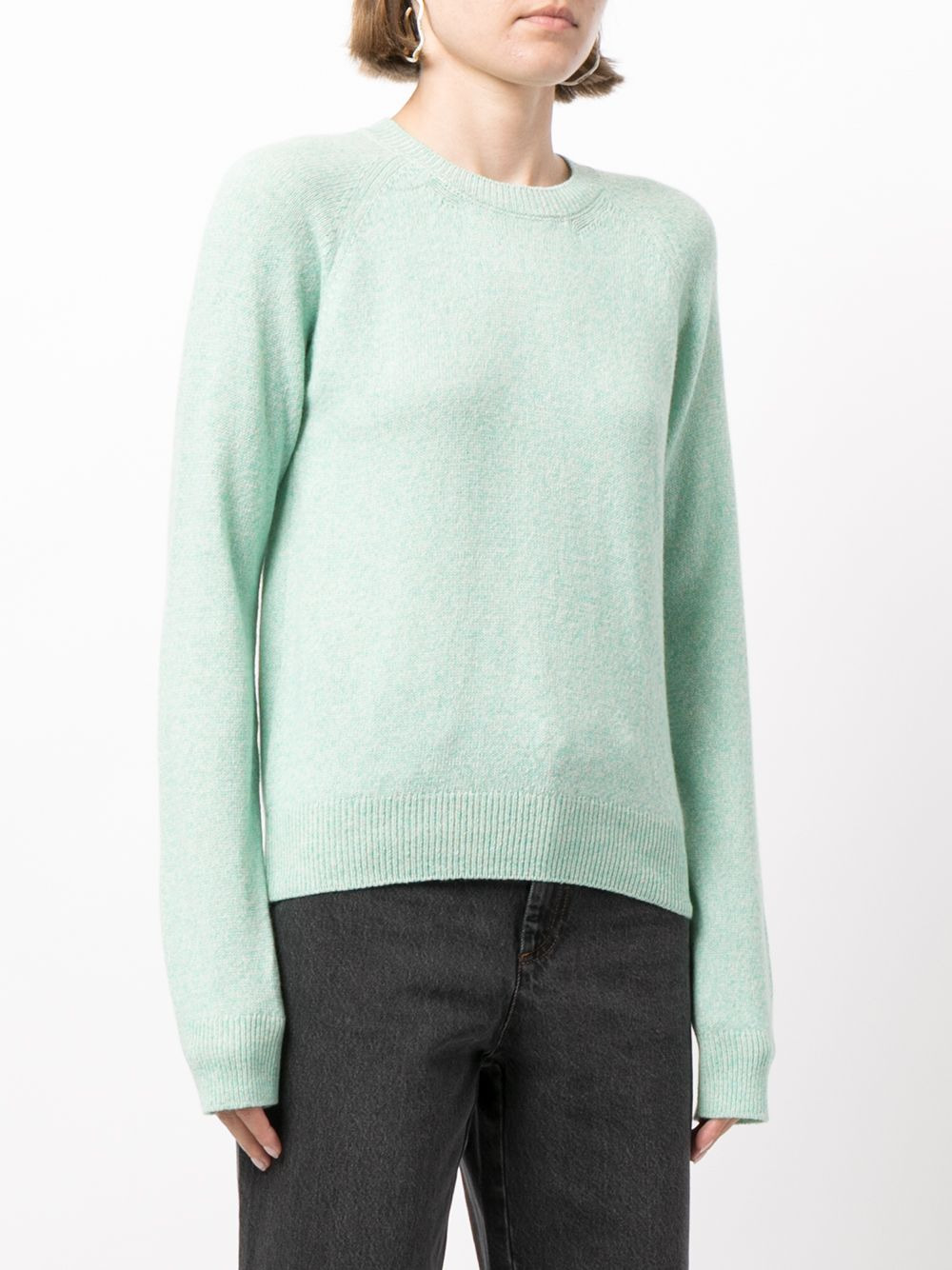 fine-knit ribbed-trim jumper - 3