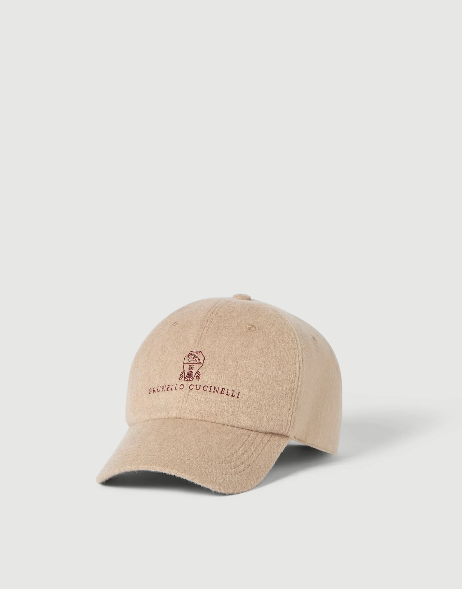 Cashmere and vicuña baseball cap with embroidered logo - 1