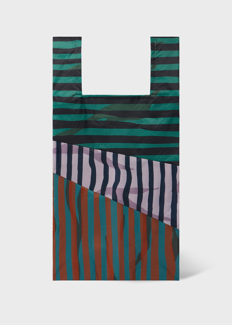 Susan Bijl x Paul Smith -  Navy Mixed-Stripe 'The New Shopping Bag' Large 1