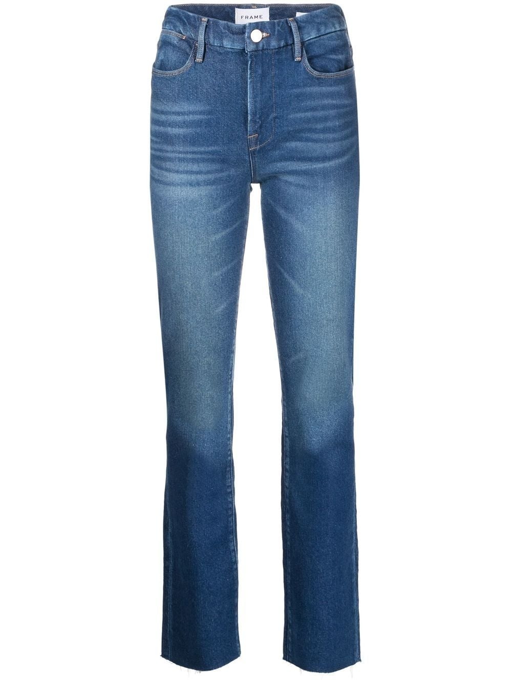 high-rise straight-leg jeans - 1