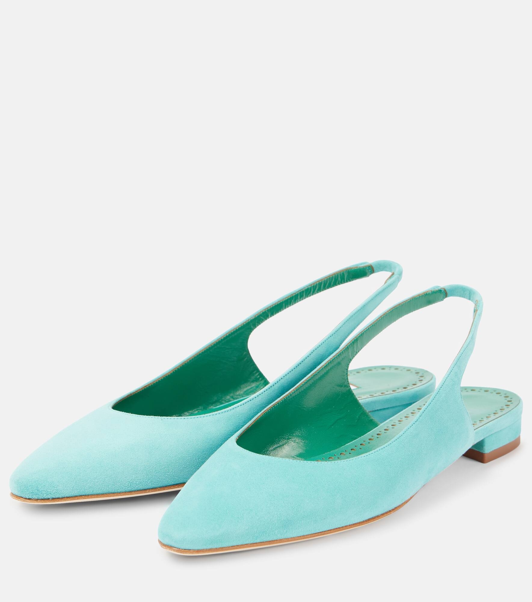 Sawra 10 suede slingback flats - 4