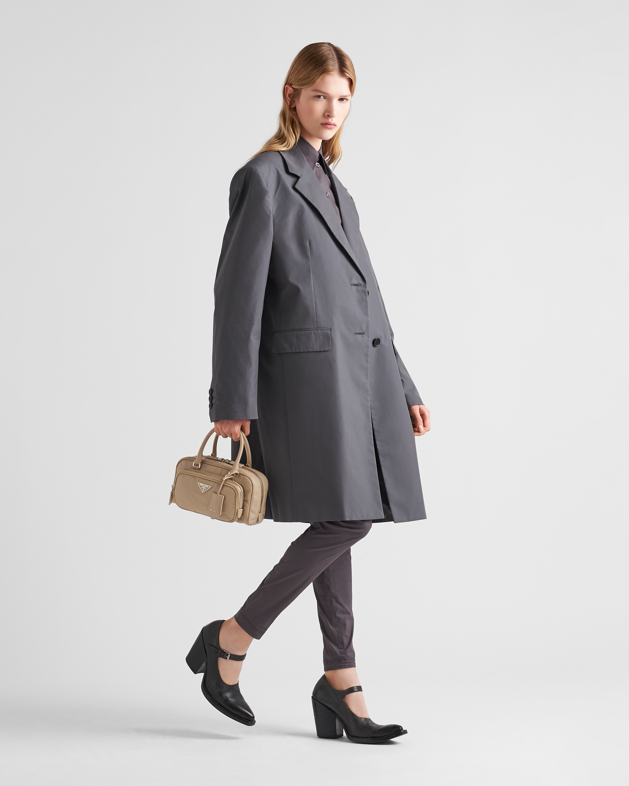 Prada Antique nappa leather multi-pocket top-handle bag