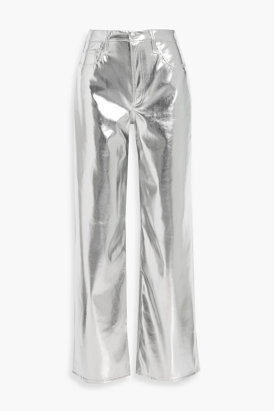 Logan metallic straight-leg pants - 1