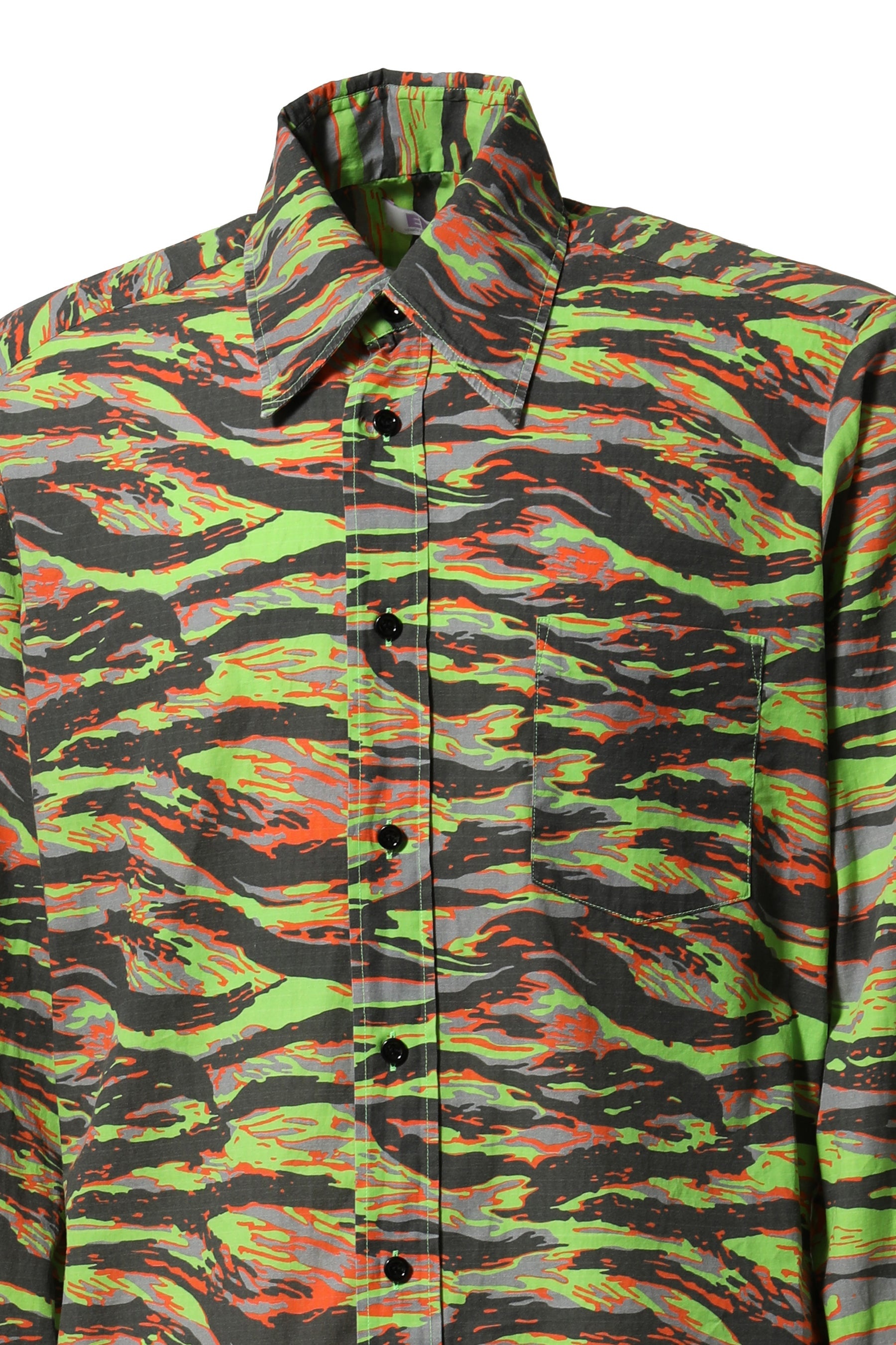 PRINTED SHIRT WOVEN / ERL GRN RAVE CAMO - 4