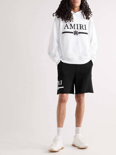 AMIRI Straight-Leg Logo-Flocked Cotton-Jersey Drawstring Shorts outlook