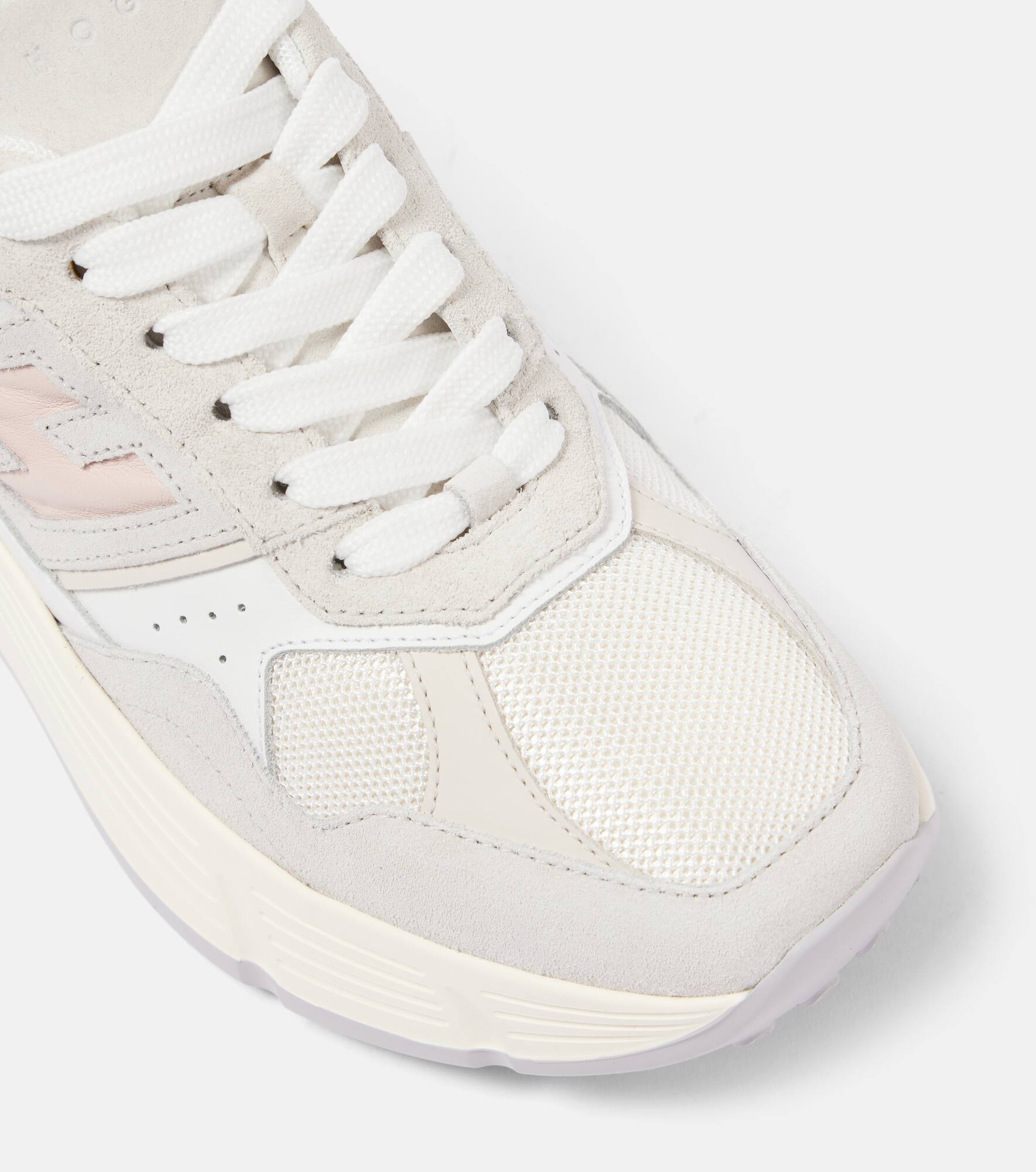 Hi-Fi glitter suede and leather sneakers - 5