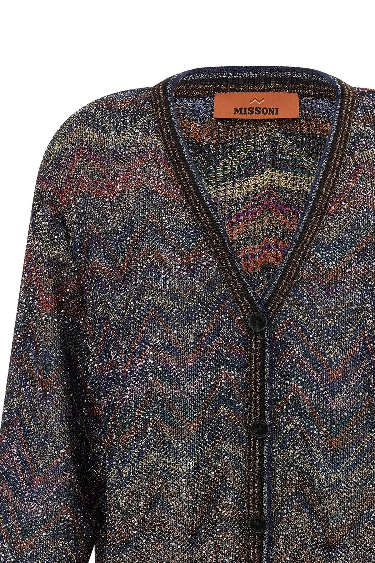 Zigzag pattern cardigan - 4