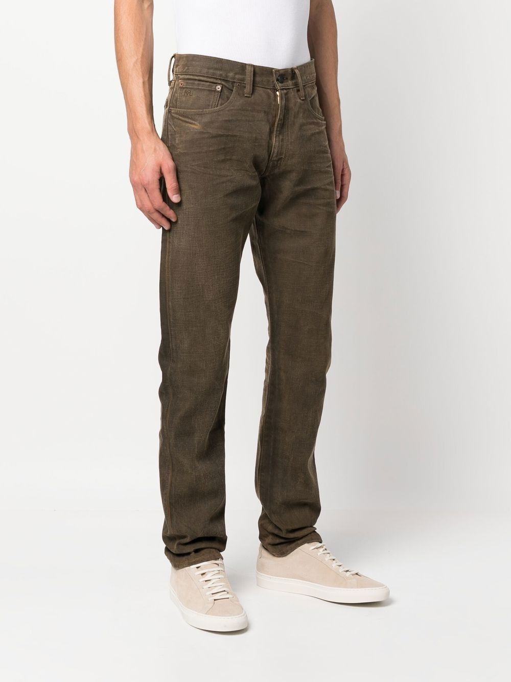 bleach-wash straight-leg jeans - 3