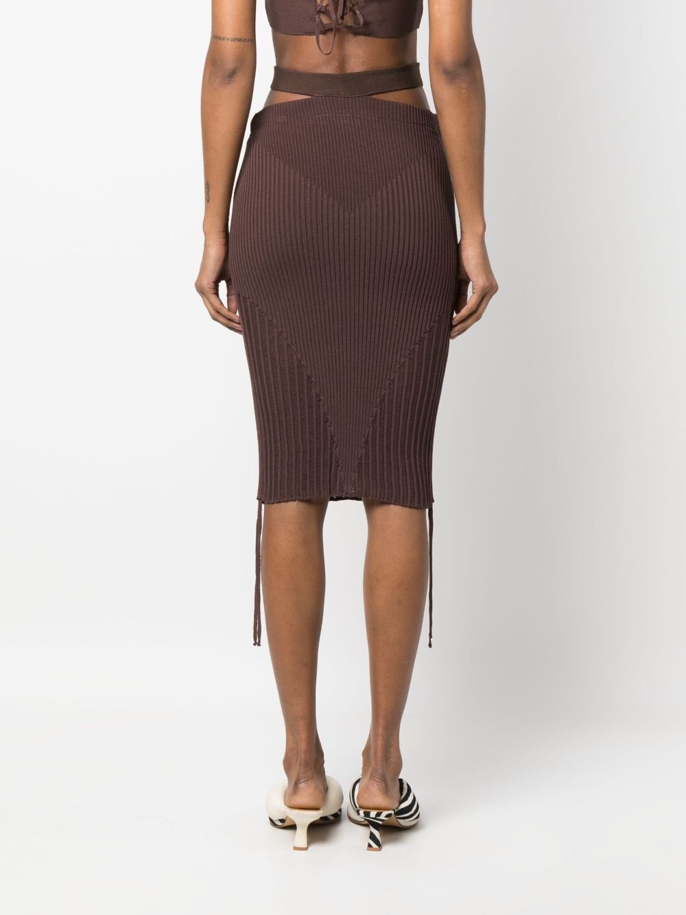 ribbed-knit pencil skirt - 4