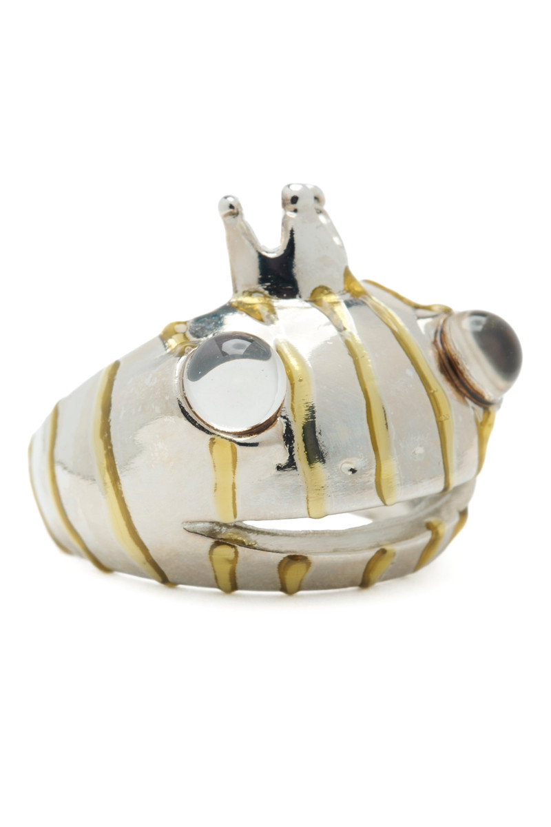Collina Strada GOLD STRIPE FROG PRINCE RING outlook
