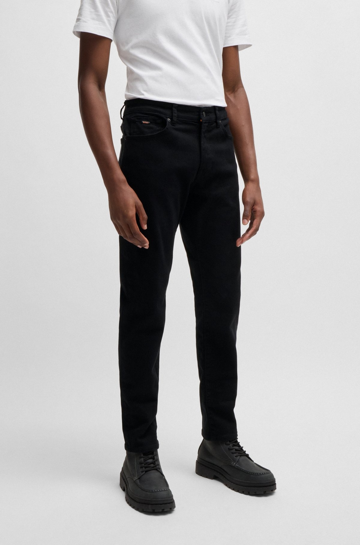 REGULAR-FIT JEANS IN STAY-BLACK COMFORT-STRETCH DENIM - 2
