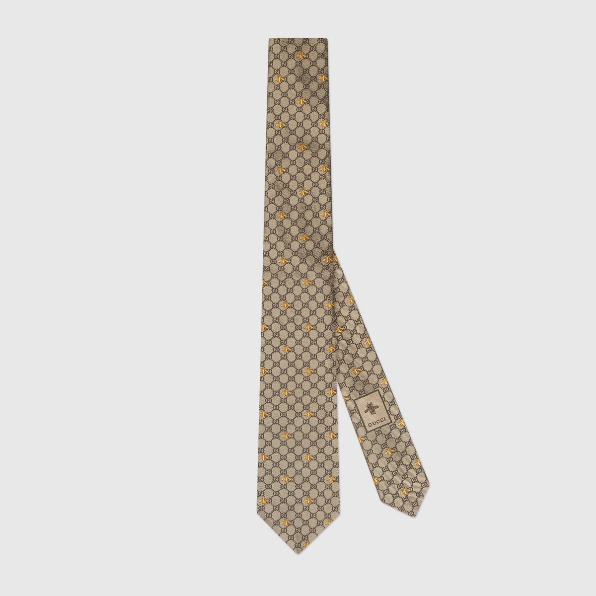 GG bees silk tie - 1