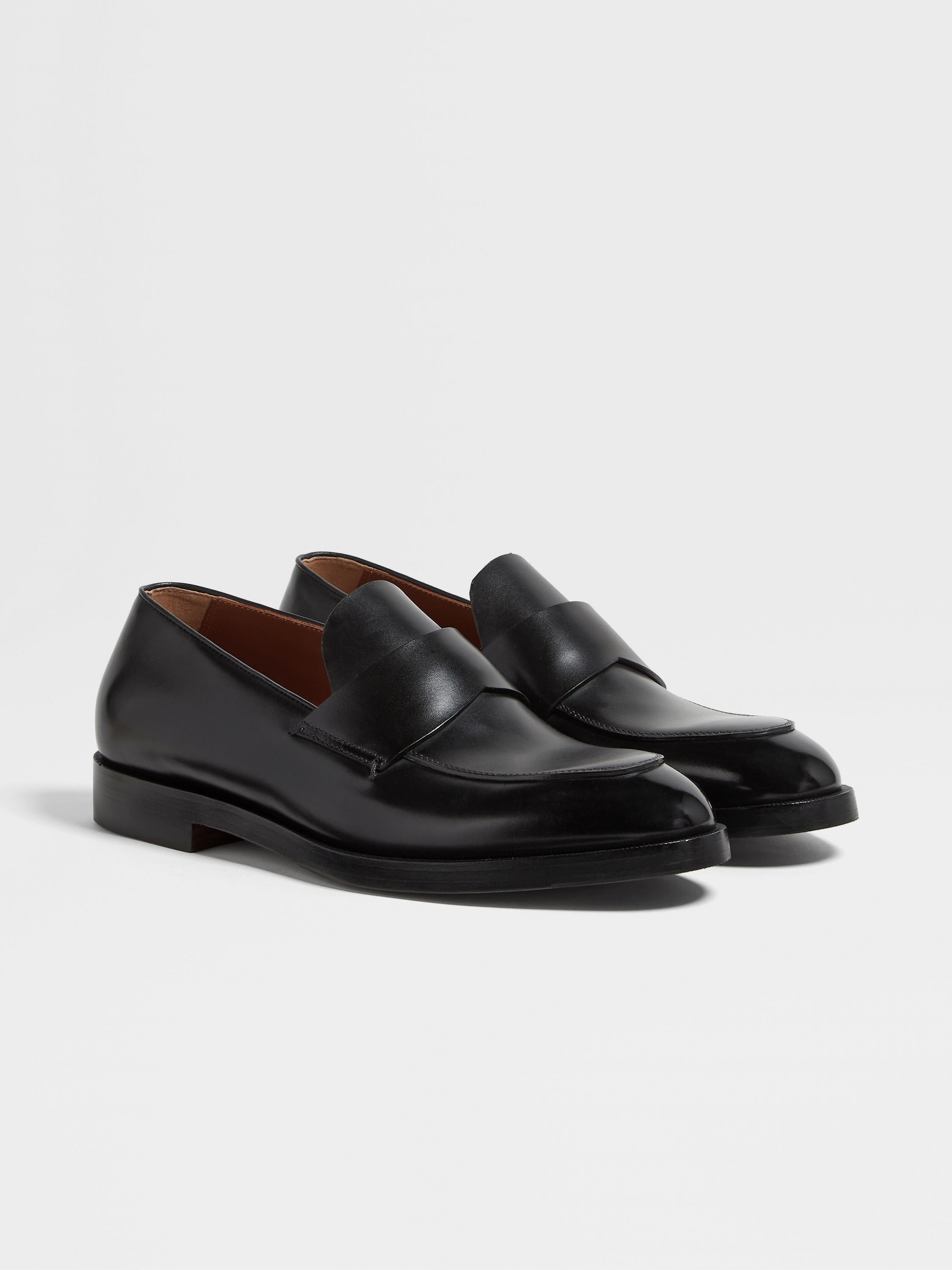 BLACK LEATHER TORINO LOAFERS - 3