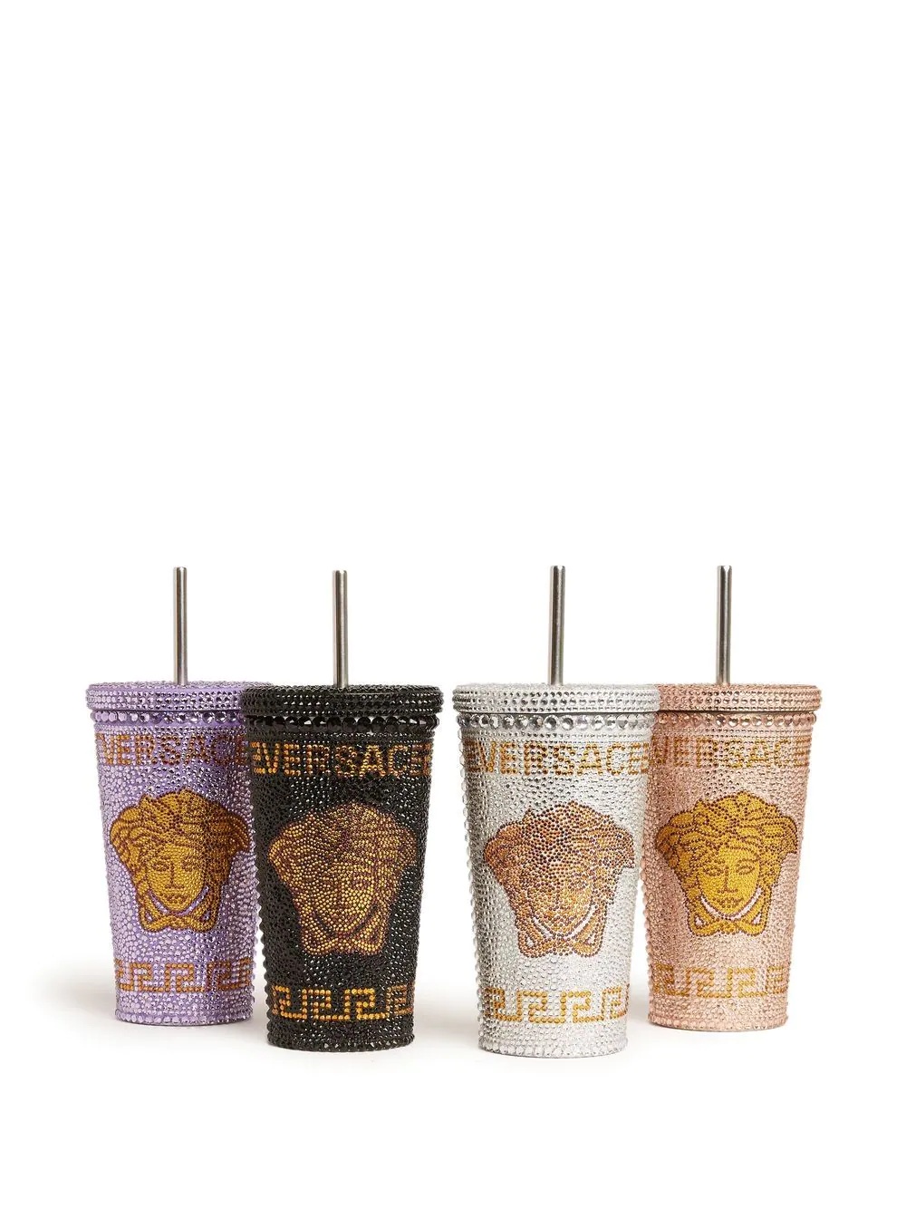 Medusa crystal-embellished travel cup - 6