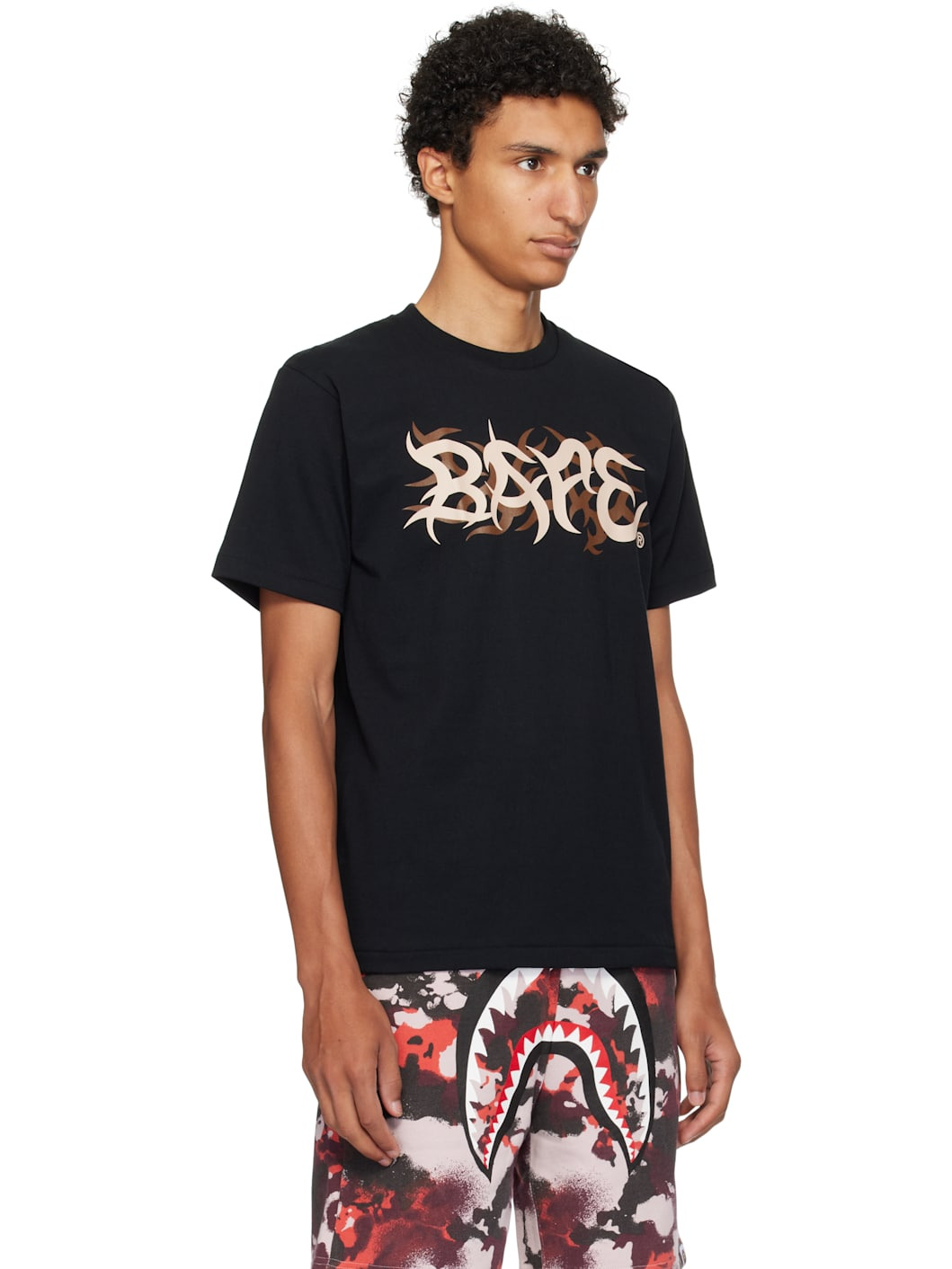 Black Trial Camo 'BAPE' Logo T-shirt - 2