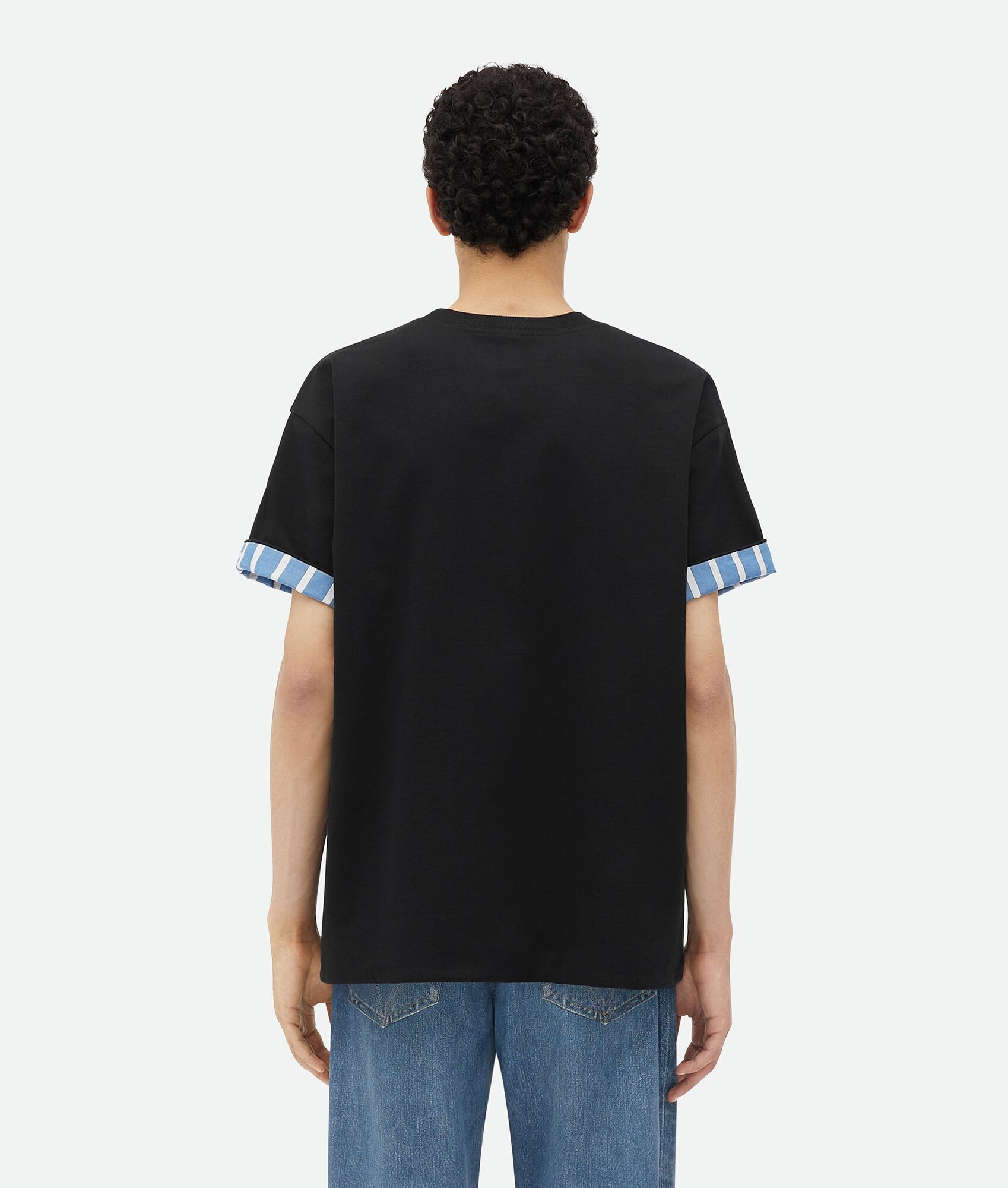 Double Layer Striped Cotton T-Shirt - 3