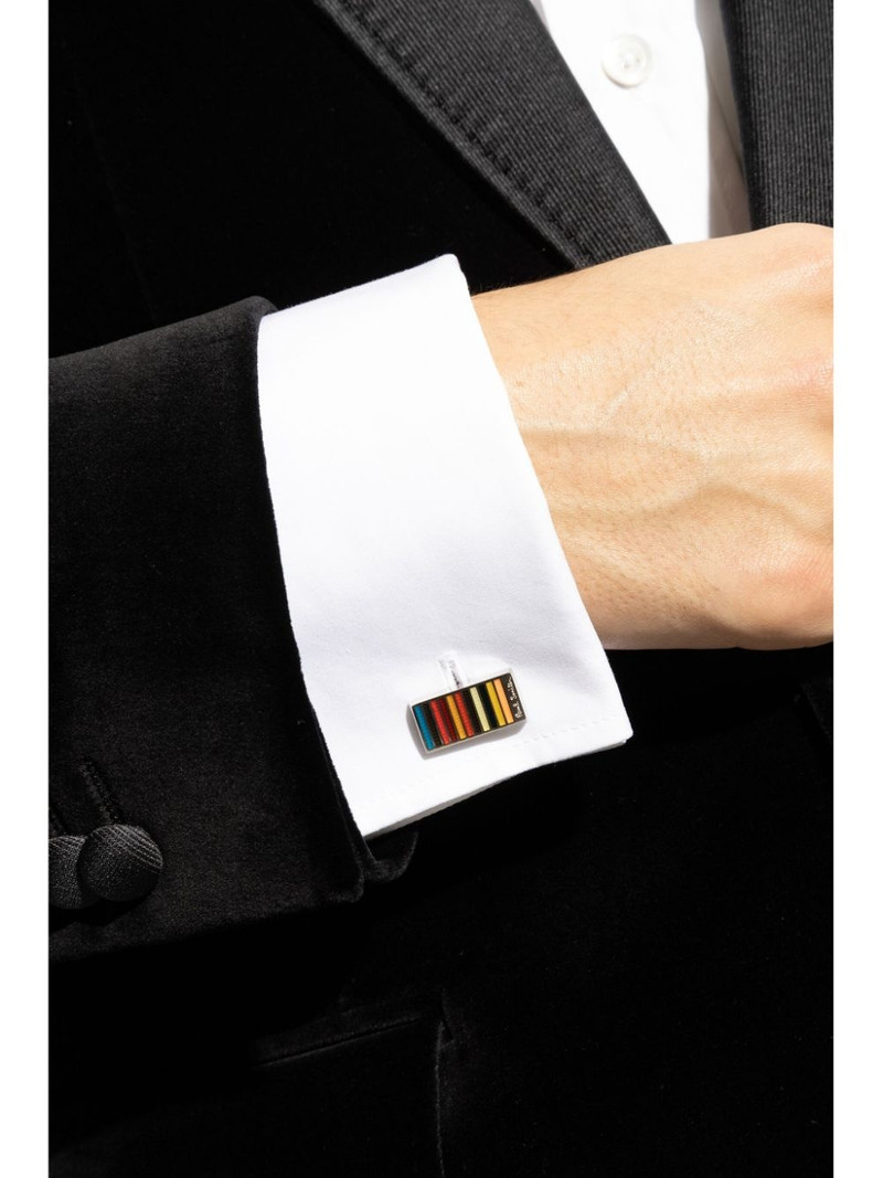 Paul Smith striped cufflinks outlook