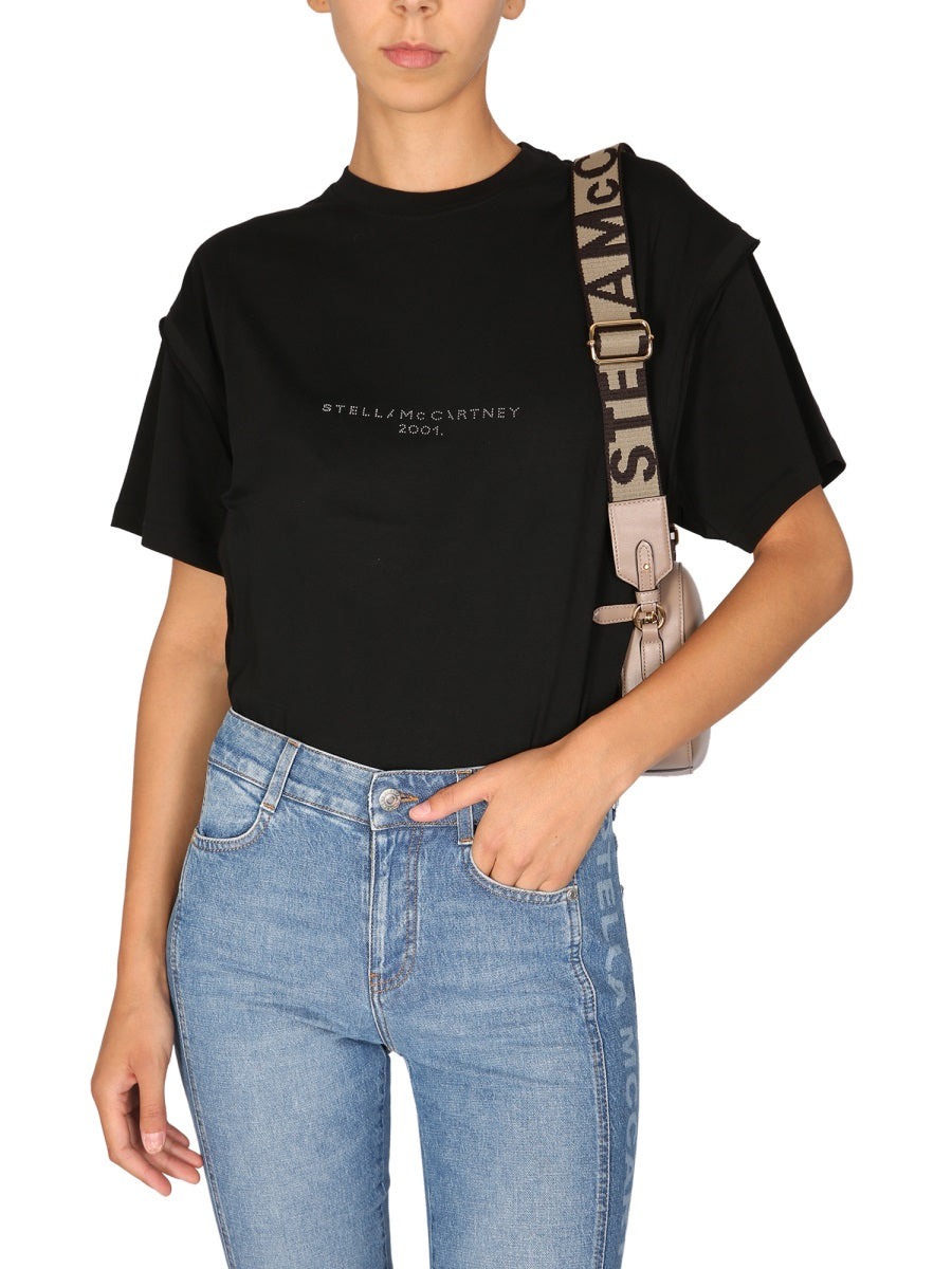Stella Mccartney Women Crystal Logo T-Shirt - 4