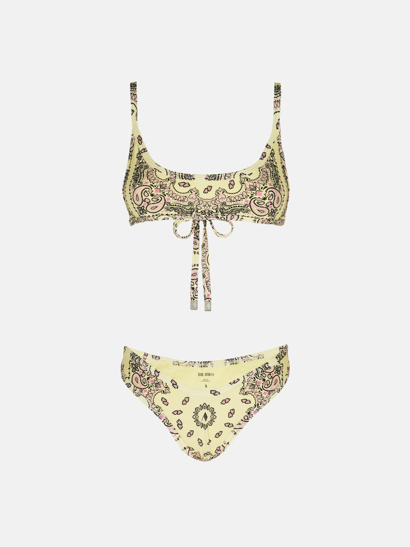 THE ATTICO BANANA, BLACK AND FUCHSIA BIKINI outlook