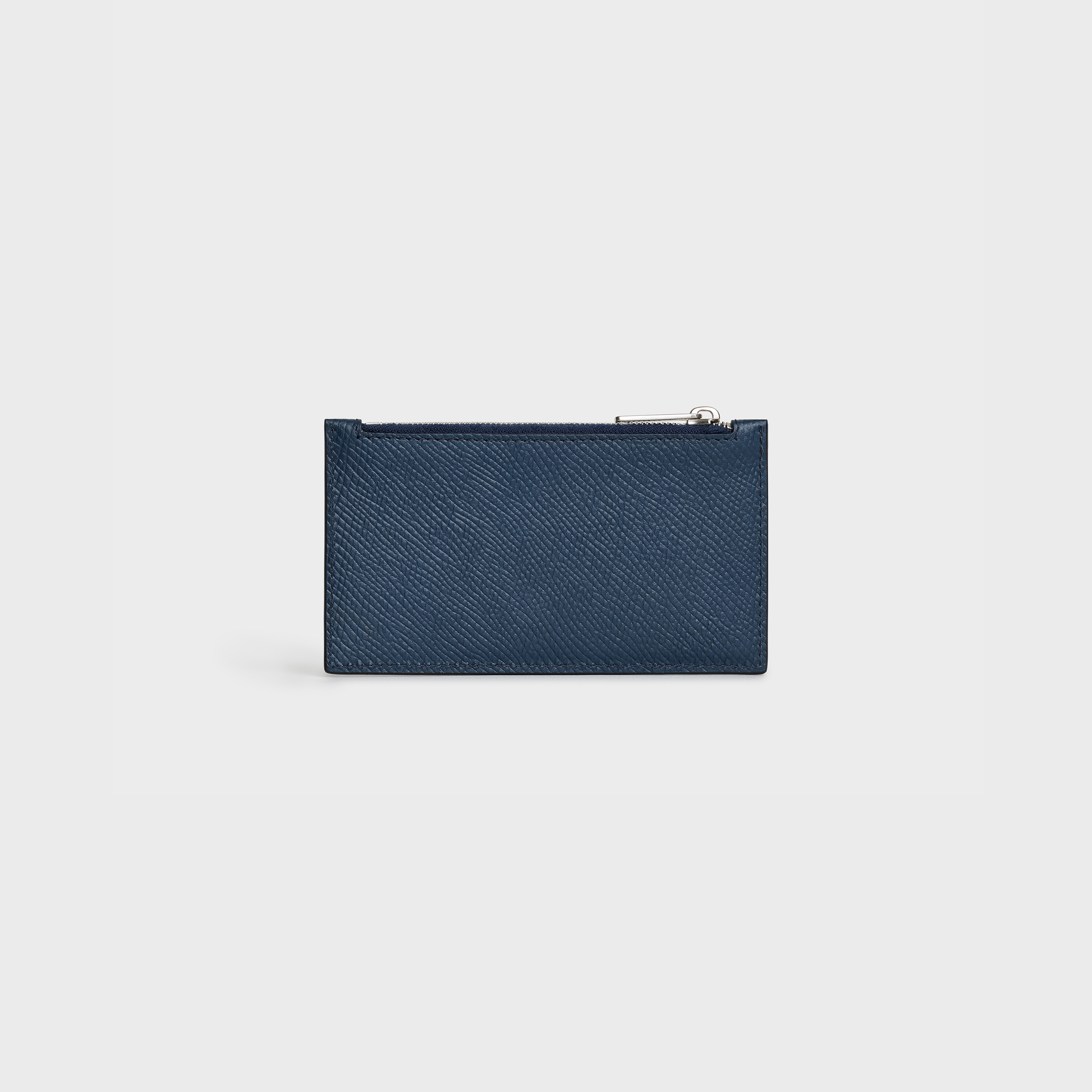 Zipped compact card holder in Grained calfskin - 3