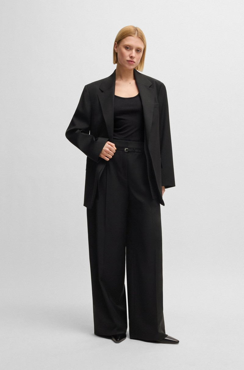 BOSS RELAXED-FIT TROUSERS IN VIRGIN WOOL outlook