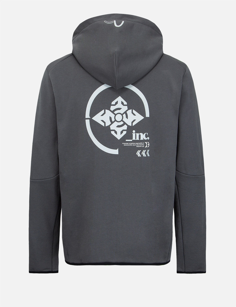 EVISU Contrast Taping Reversible Zip  Hoodie outlook