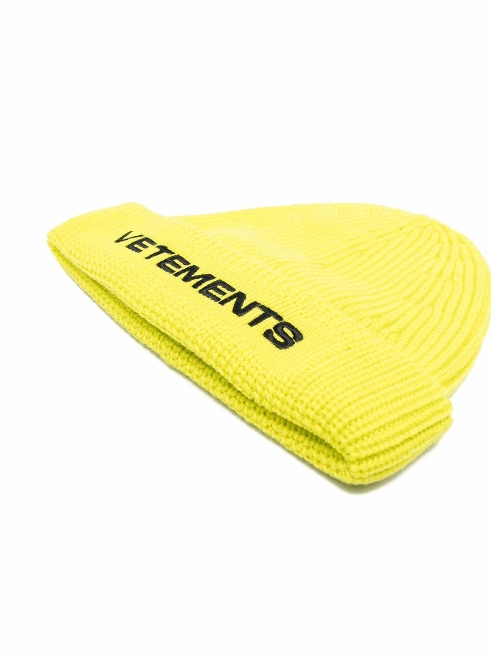 embroidered-logo merino beanie - 2