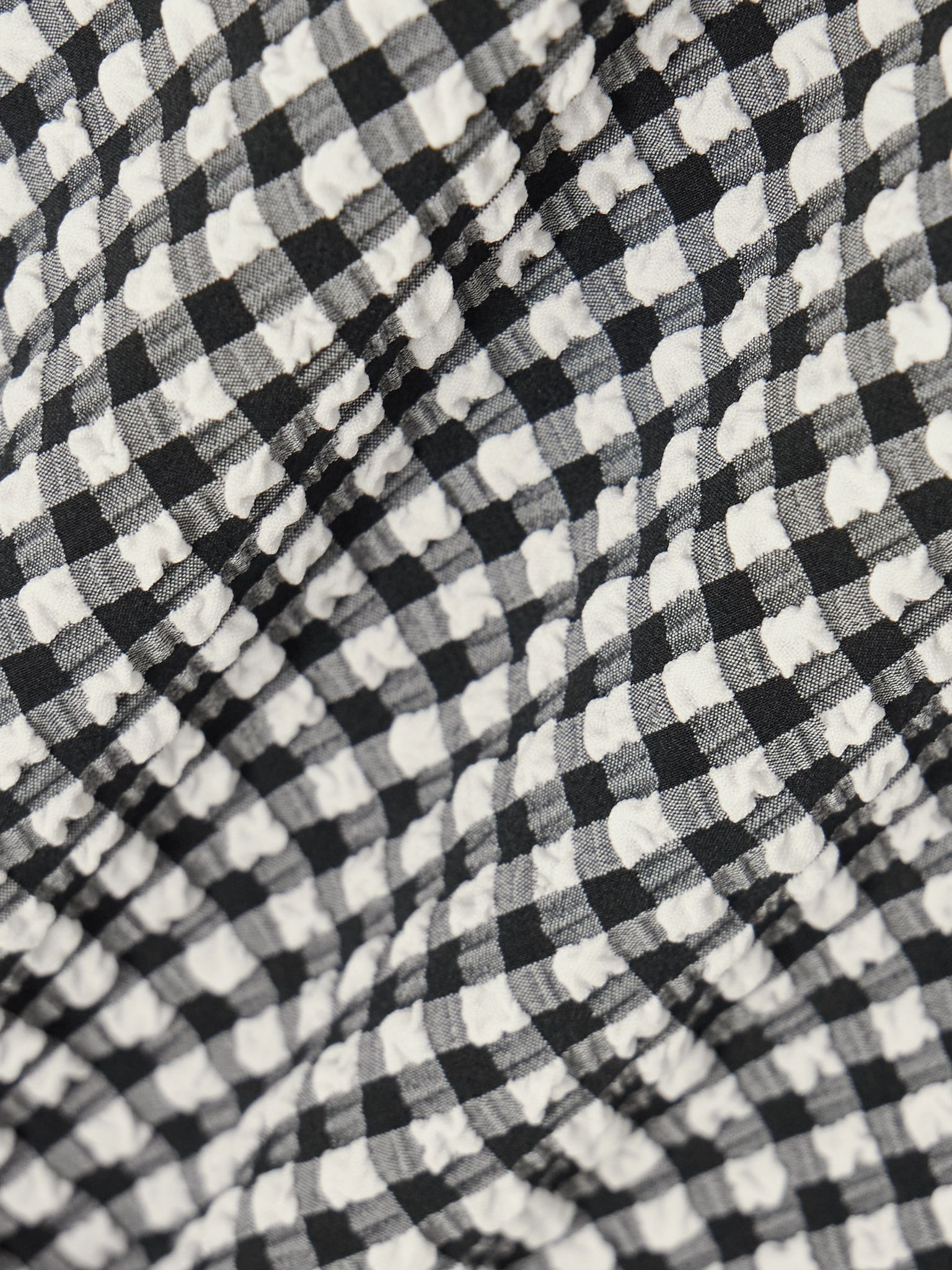 Gingham seersucker pareo Black - 4