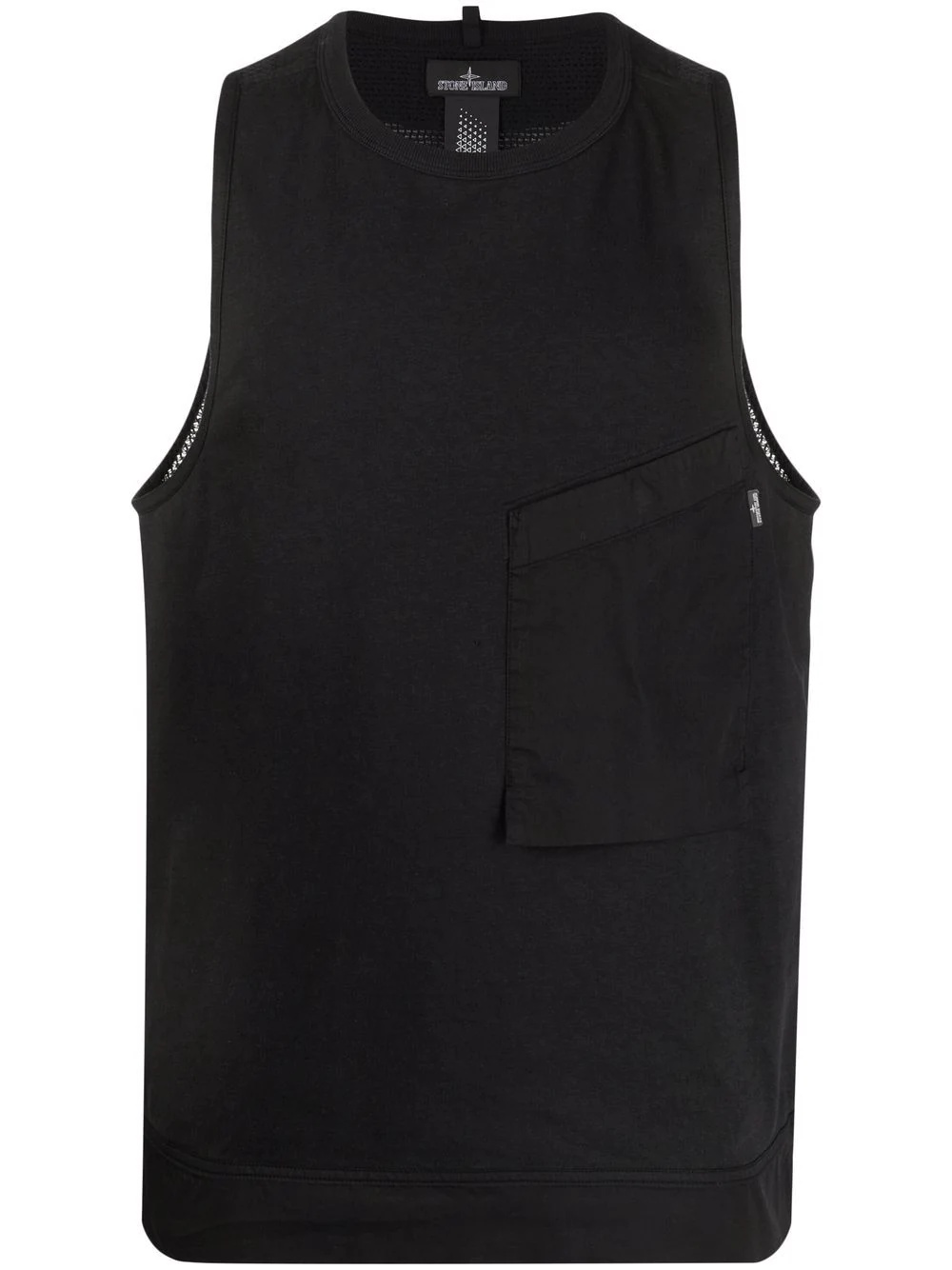 sleeveless fitted top - 1