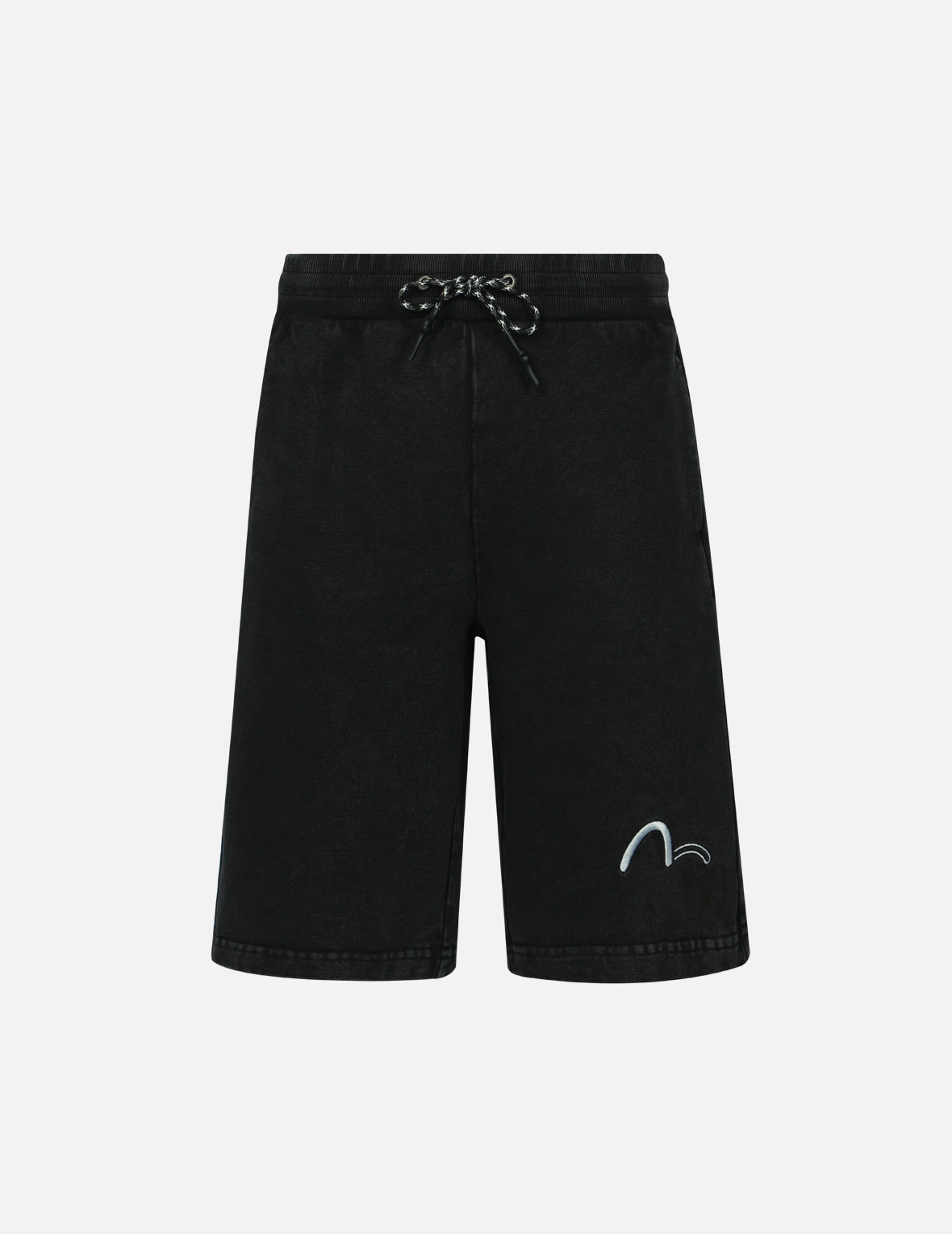 Seagull and Logo Embroidery Regular Fit Sweat Shorts - 1