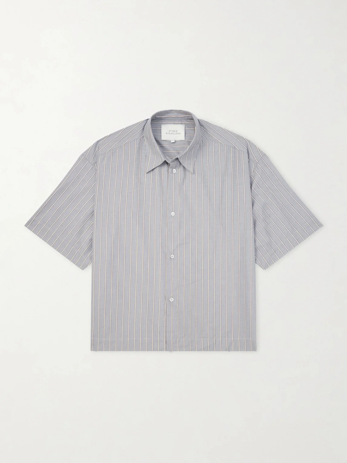 Sanko Striped Cotton-Poplin Shirt - 1