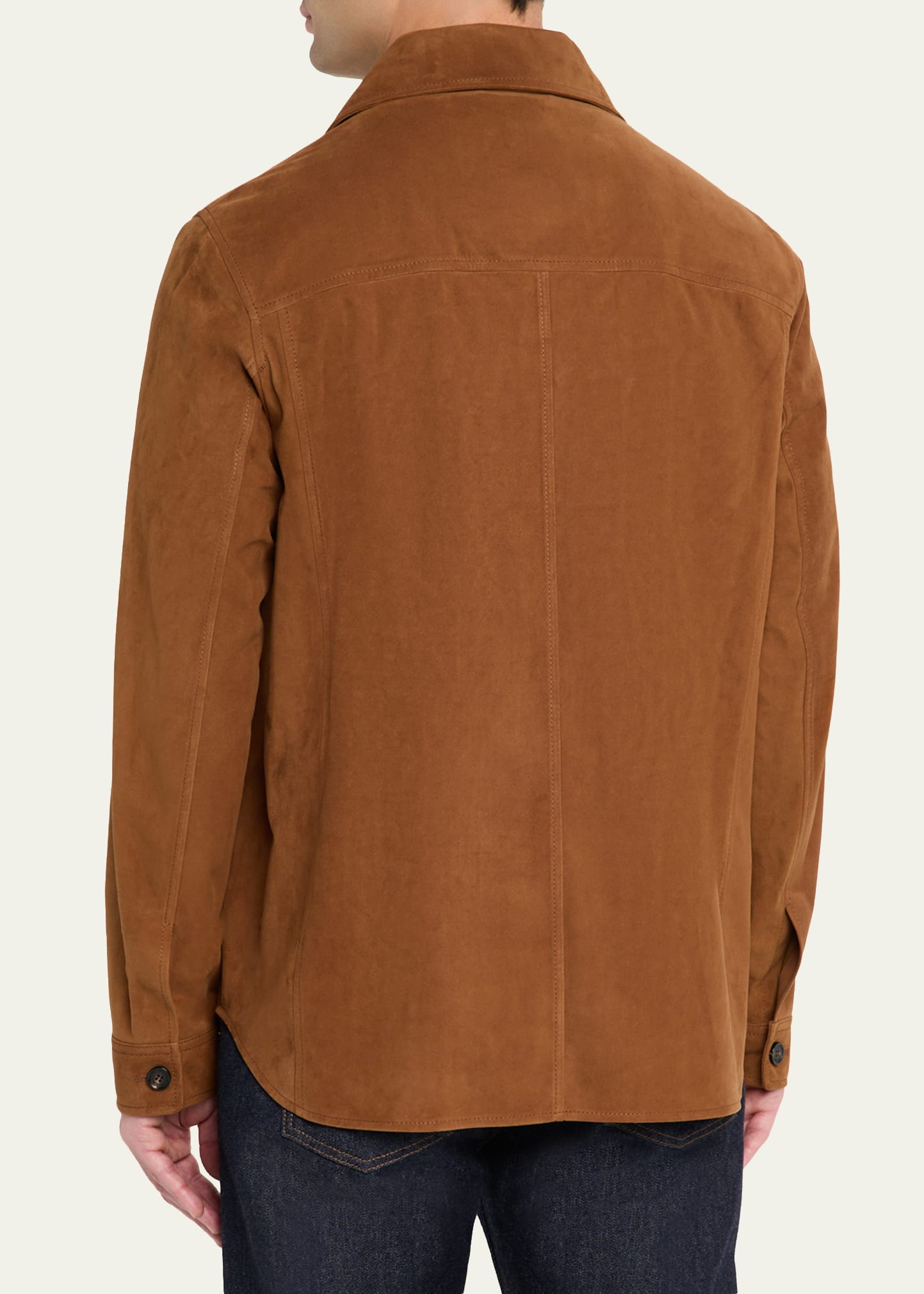 Men's Evandro Leather Overshirt - 3