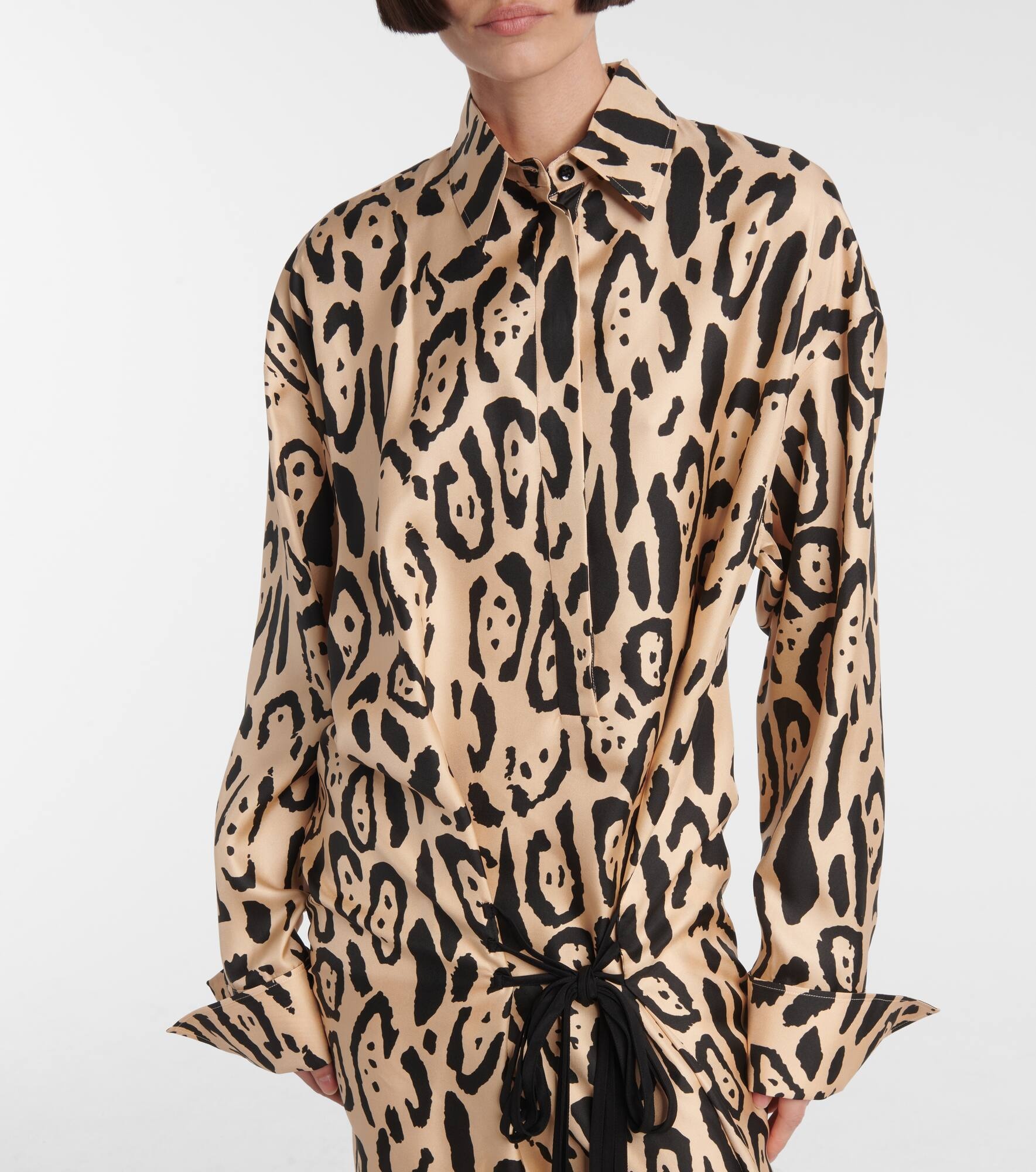 Astoria printed silk twill gown - 4
