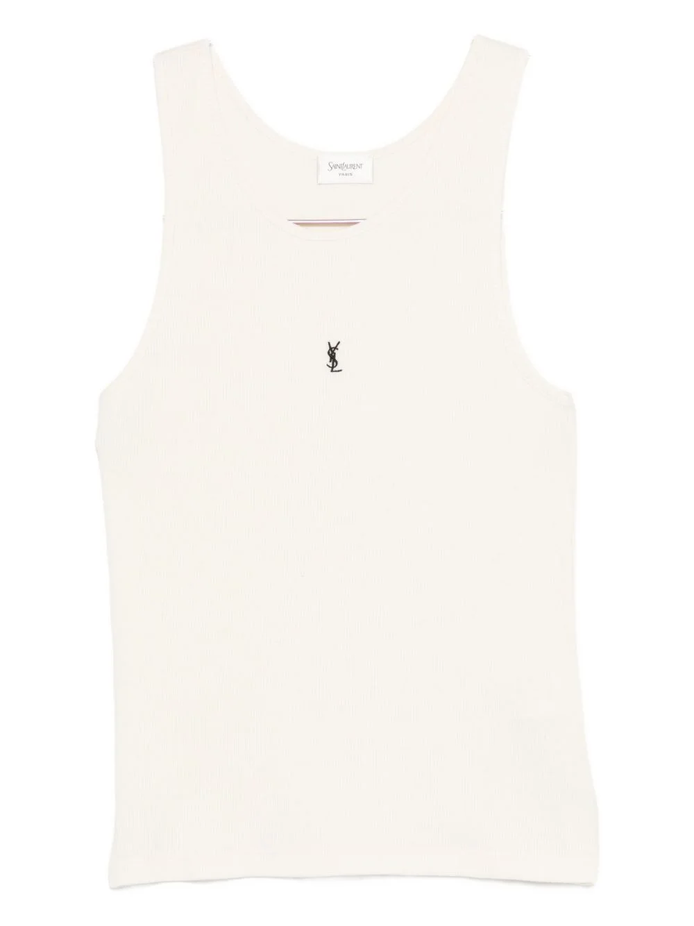 Saint Laurent Women Logo Cotton Tank Top - 1