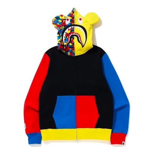 A Bathing Ape x MEDICOM TOY Shark Camo Full Zip Hoodie 'Multicolor' 1G73-115-910 - 1