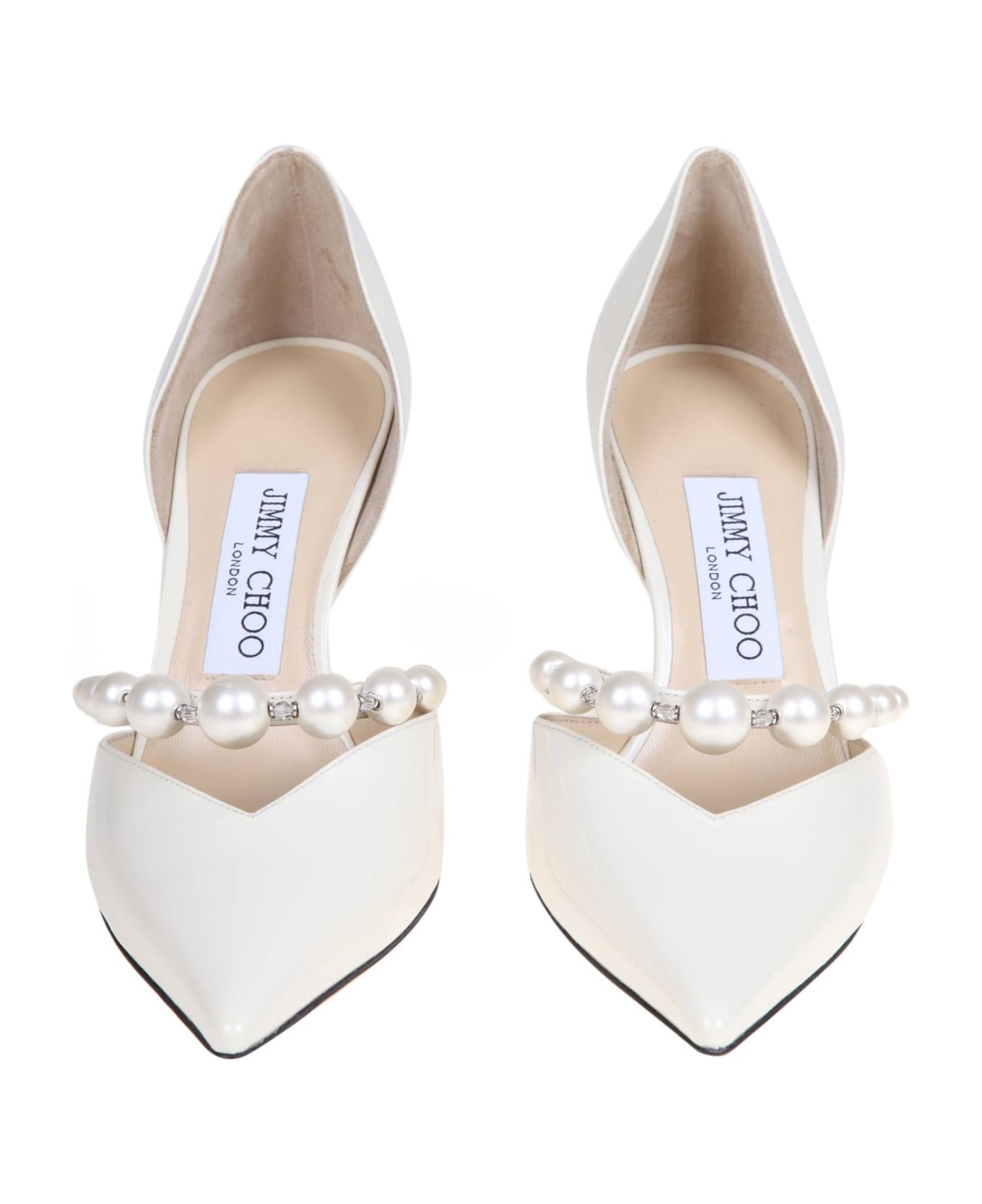 Aurelie 85 Patent Leather Pumps With Applied Pearls - 3