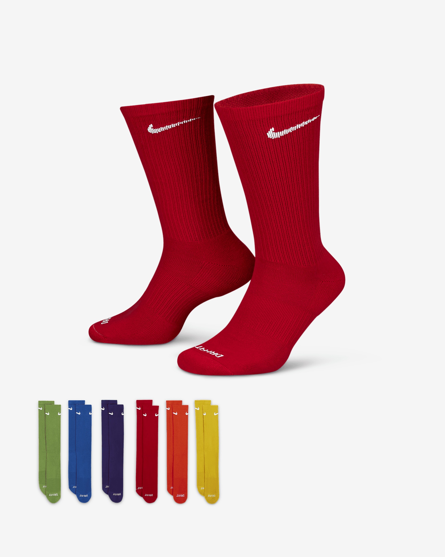 Nike Everyday Plus Cushioned Training Crew Socks (6 Pairs) - 1