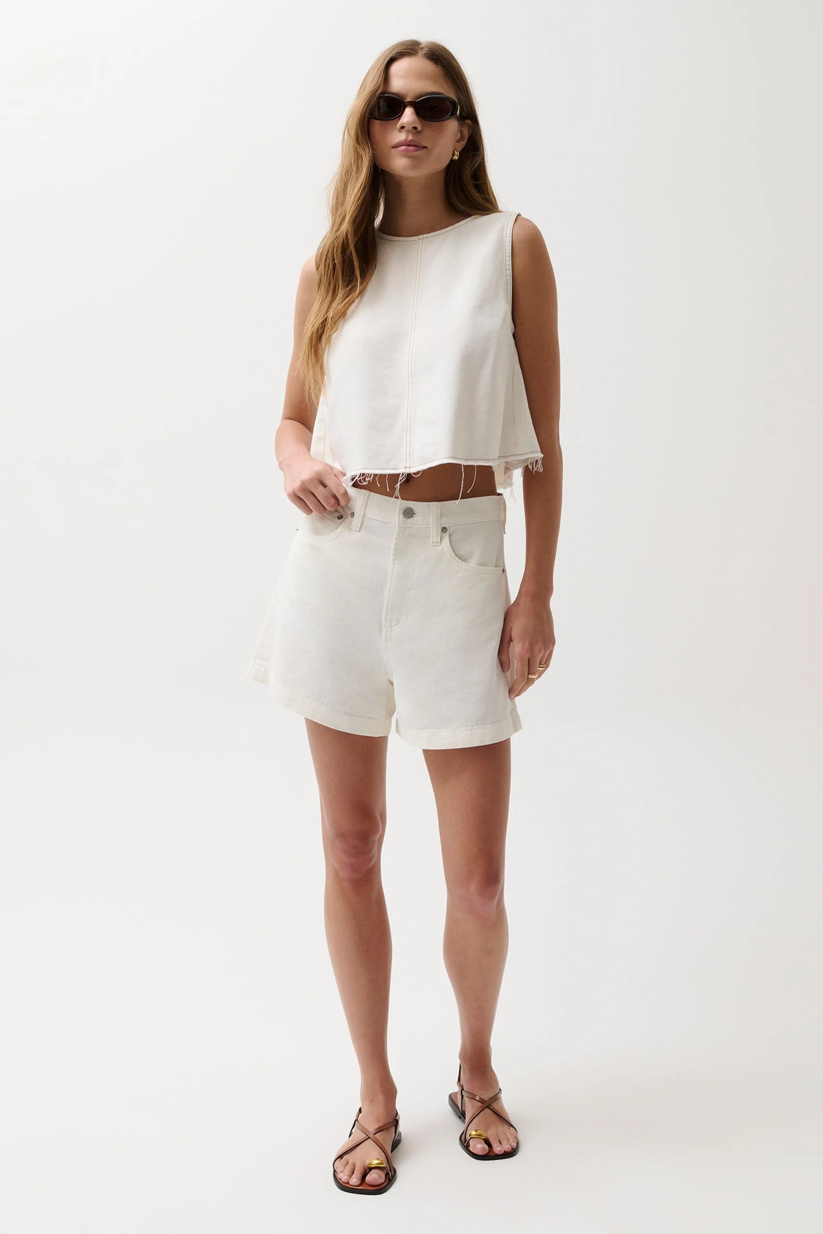 KIMORA HIGH RISE SHORT - EGRET - 1